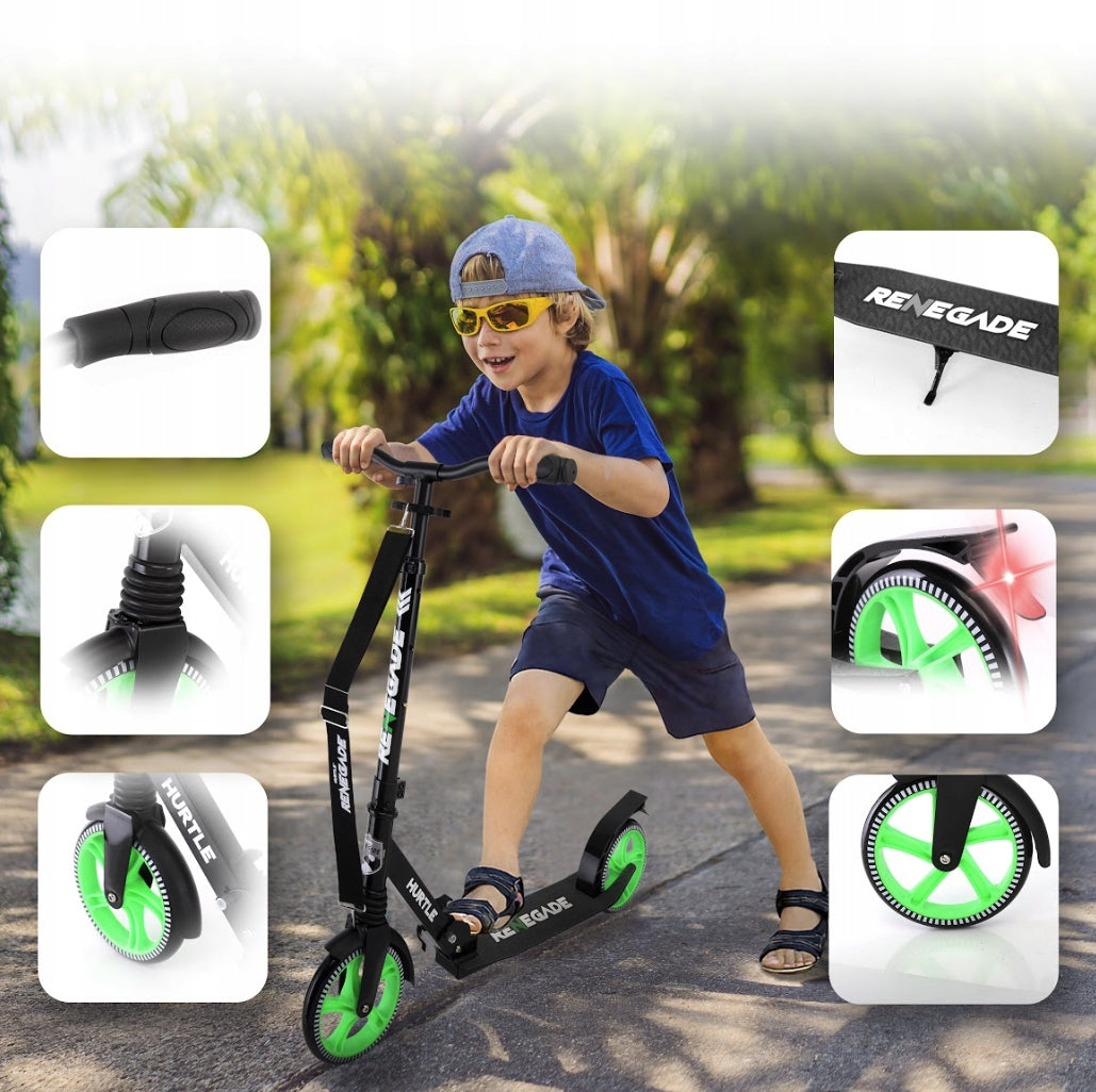FOLDING SCOOTER FOR CHILDREN AND ADULTS WHOLESALE BLACK ADJUSTABLE LIGHT Manufacturer code HURTS56