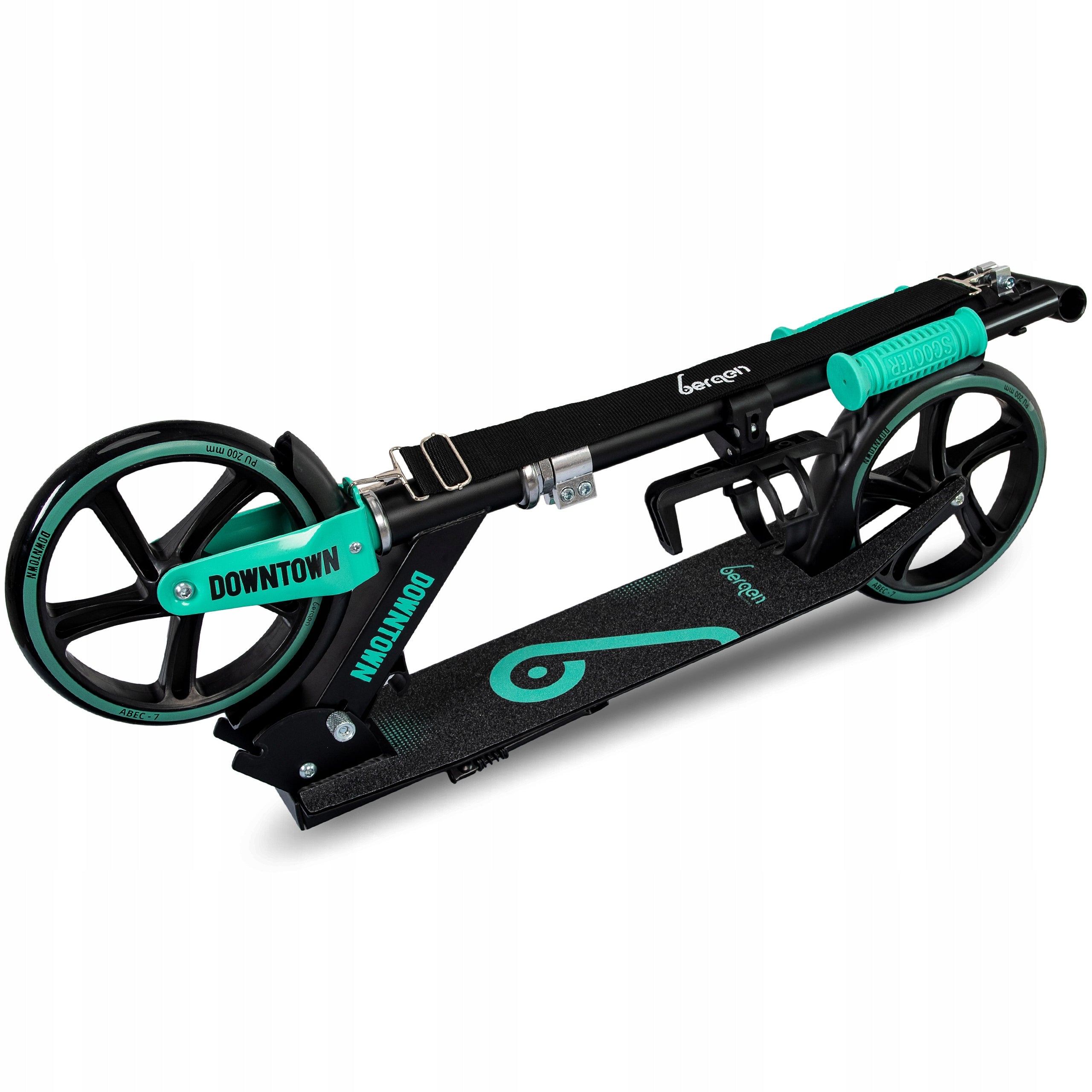 FOLDING SCOOTER LIGHT FOR CHILDREN URBAN BERGEN DOWNTOWN LARGE ACCESSORIES Color black green
