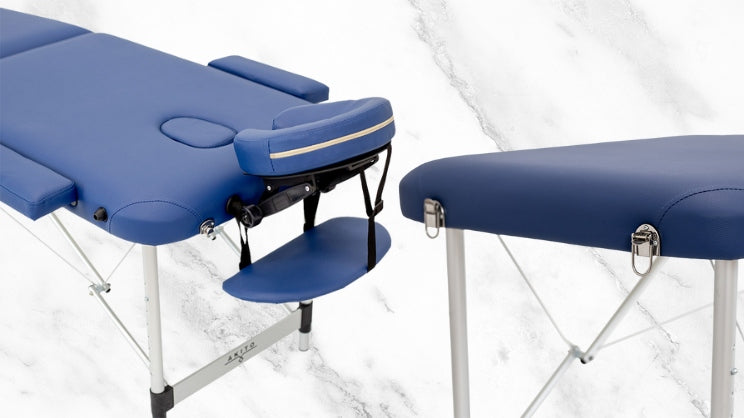 FOLDING TABLE FOR MASSAGE EROS AKITO ALUMINUM TWO SEGMENTS SET NAVY BLUE Brand no brand