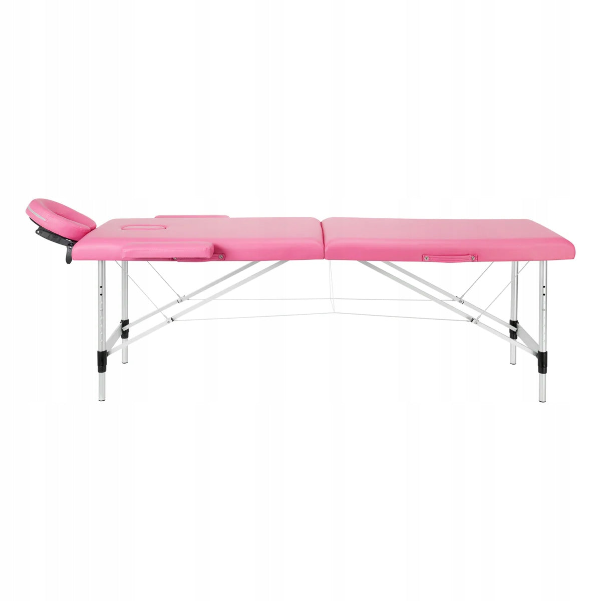FOLDING TABLE FOR MASSAGE PHYSIOTHERAPY ALUMINUM BALANCE 2 SEGMENT PINK Brand Activfizjo