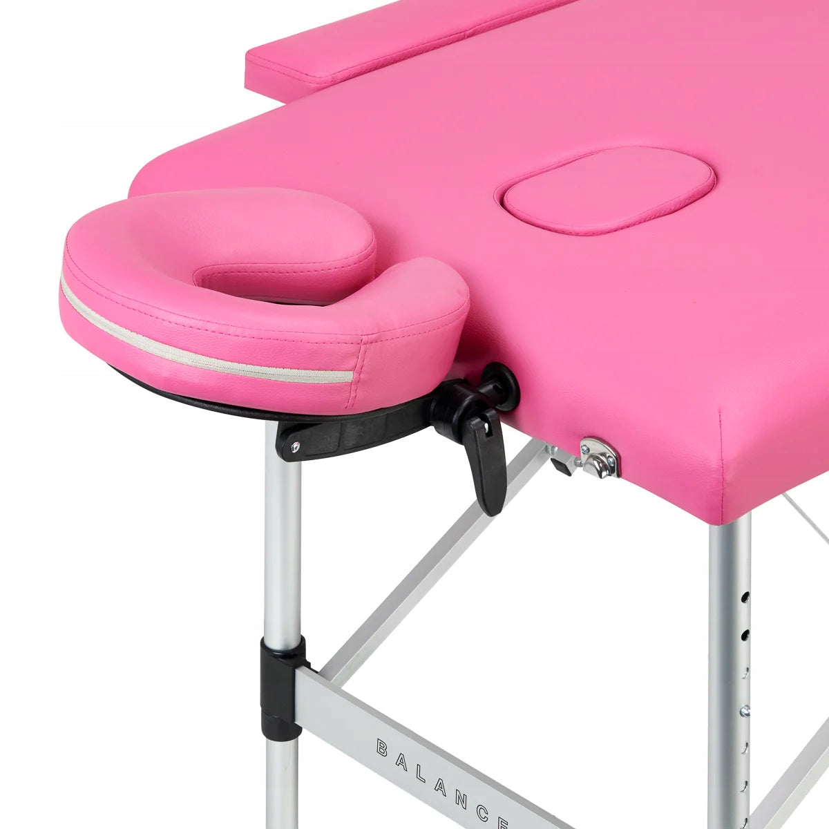 FOLDING TABLE FOR MASSAGE PHYSIOTHERAPY ALUMINUM BALANCE 2 SEGMENT PINK Kind folding table