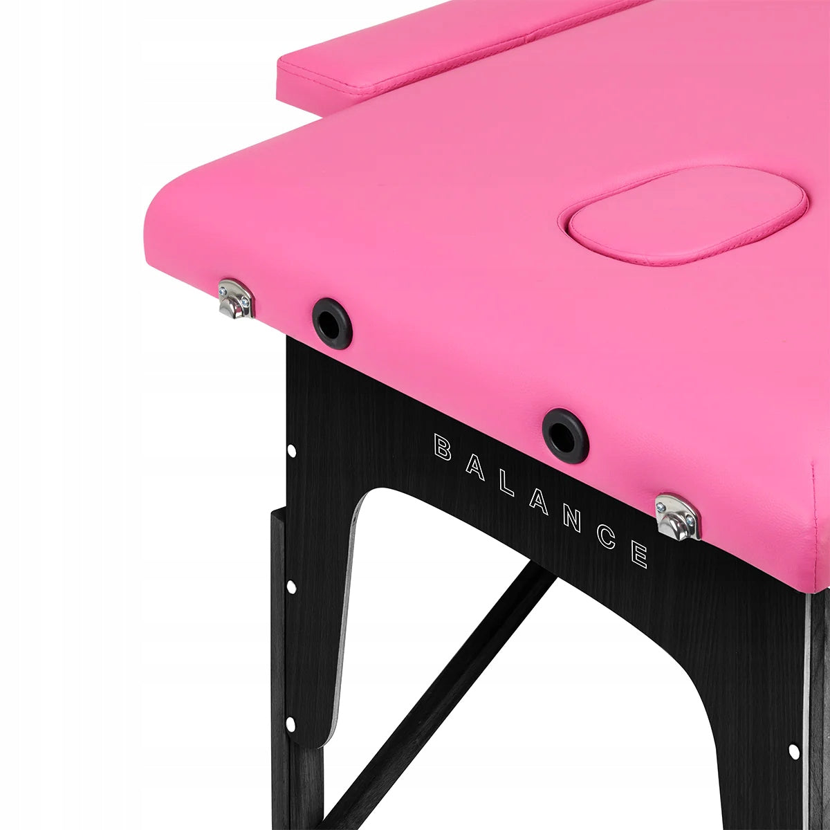 FOLDING TABLE FOR MASSAGE PHYSIOTHERAPY WOODEN BALANCE 2 SEGMENT PINK Color pink