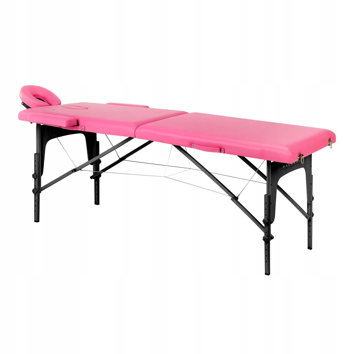 FOLDING TABLE FOR MASSAGE PHYSIOTHERAPY WOODEN BALANCE 2 SEGMENT PINK