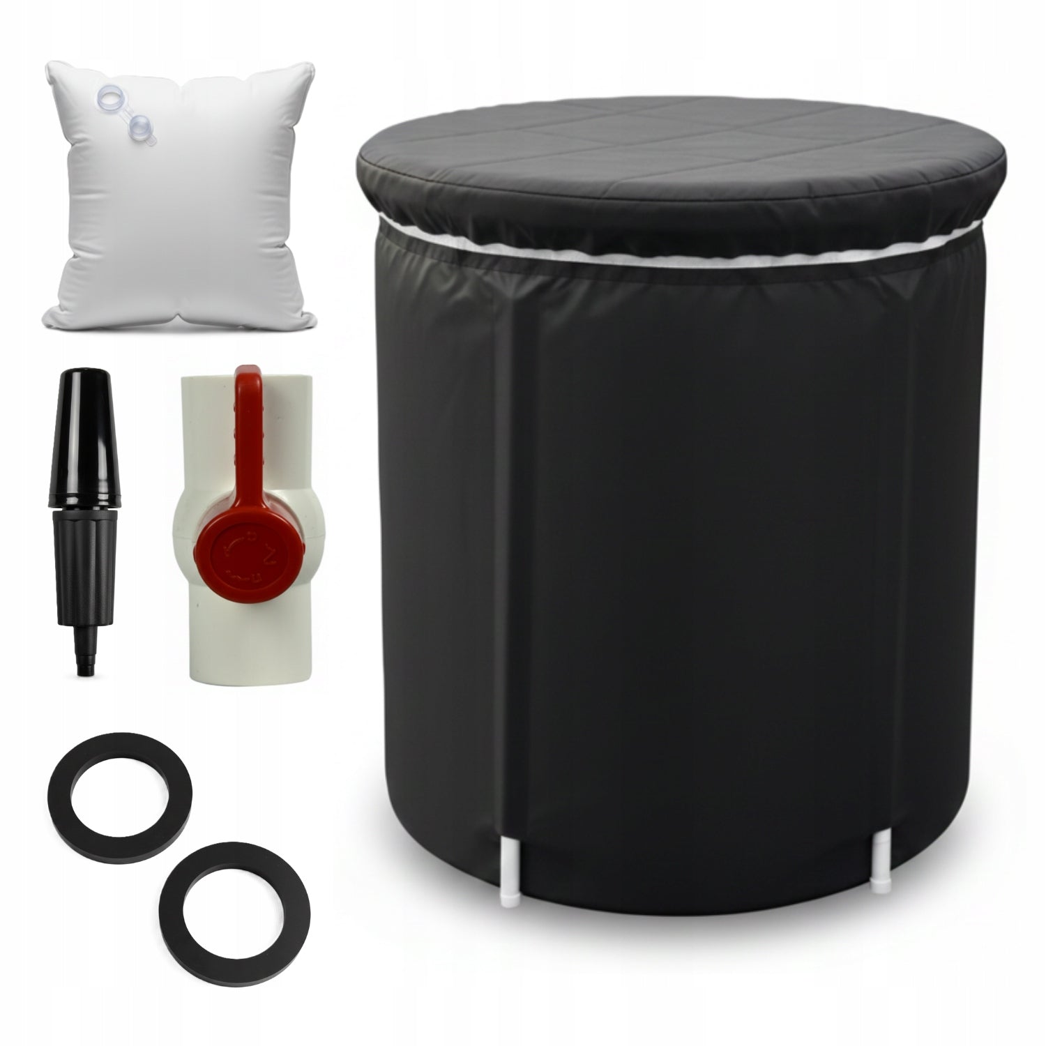 FOLDING TUB FOR WALRUSING BARREL BATH LARGE XXL Ø80 370L COVER SET
