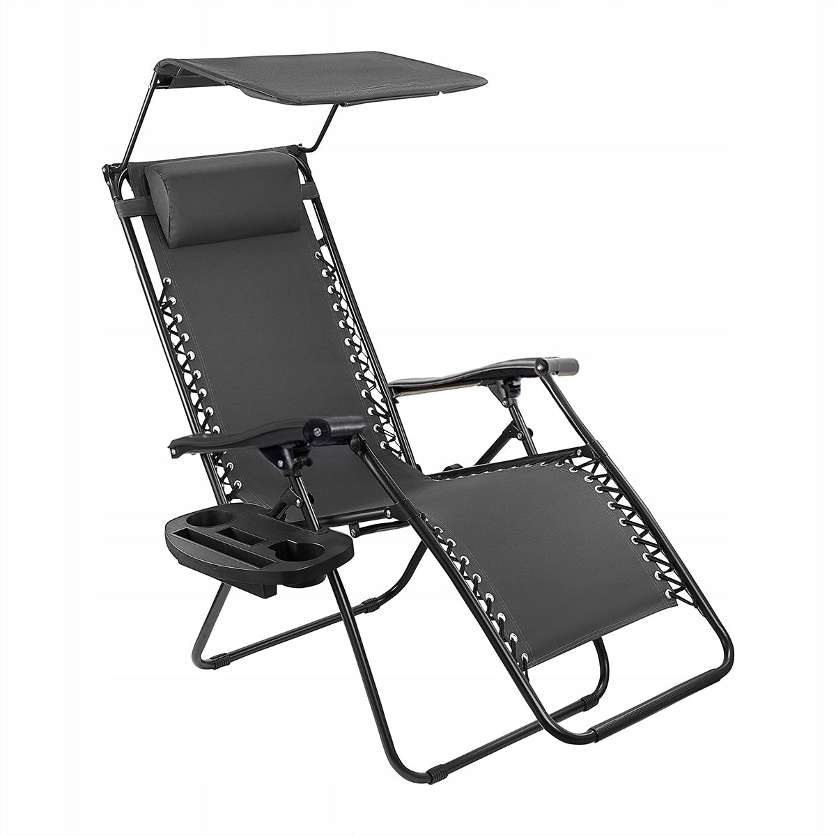 FOLDING ZERO GRAVITY BEACH SUN LOUNGER 2IN1 GARDEN CHAIR + FREEBIE Manufacturer code leżak L-03D daszek
