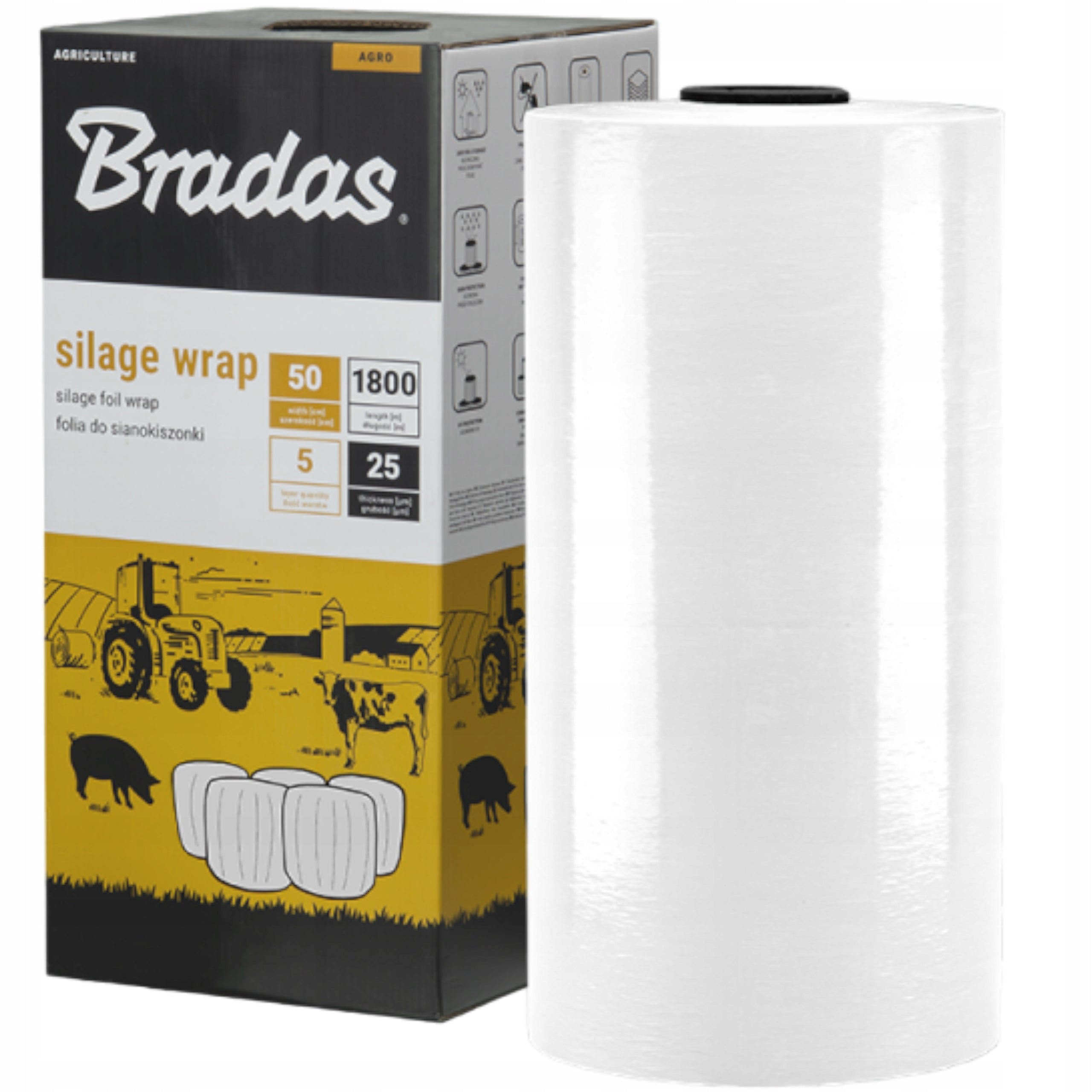 Siloso įvyniojimo folija Bradas 0,5x1800m