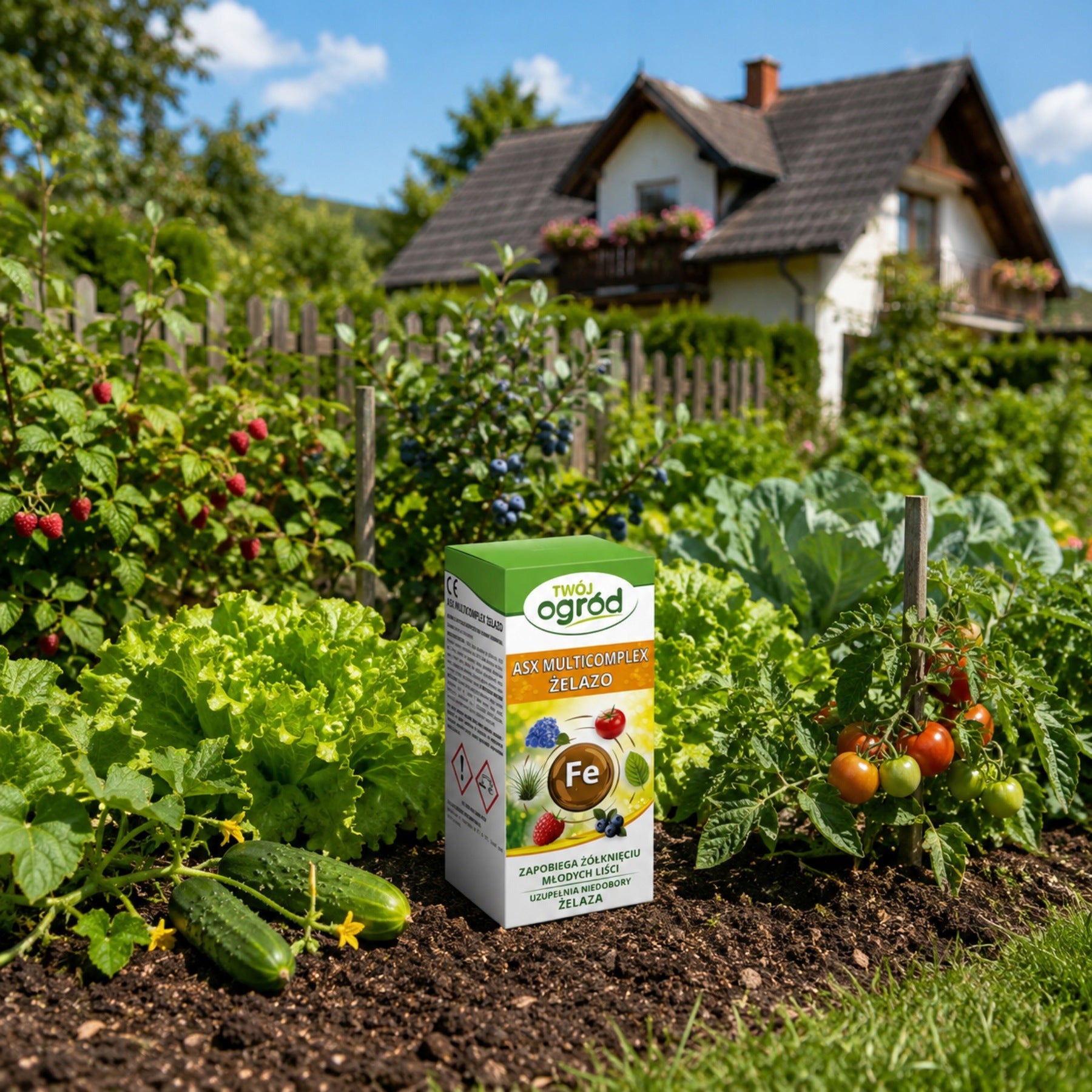 FOLIAR FERTILIZER LIQUID IRON AGAINST CHLOROSIS YELLOWING LEAVES 100ml Manufacturer code żelazo dolistne pomidorów ogórków warzyw