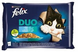 FOOD CAT FELIX FANTASTIC DUO FISH FLAVORS 4*85 g NESTLE
