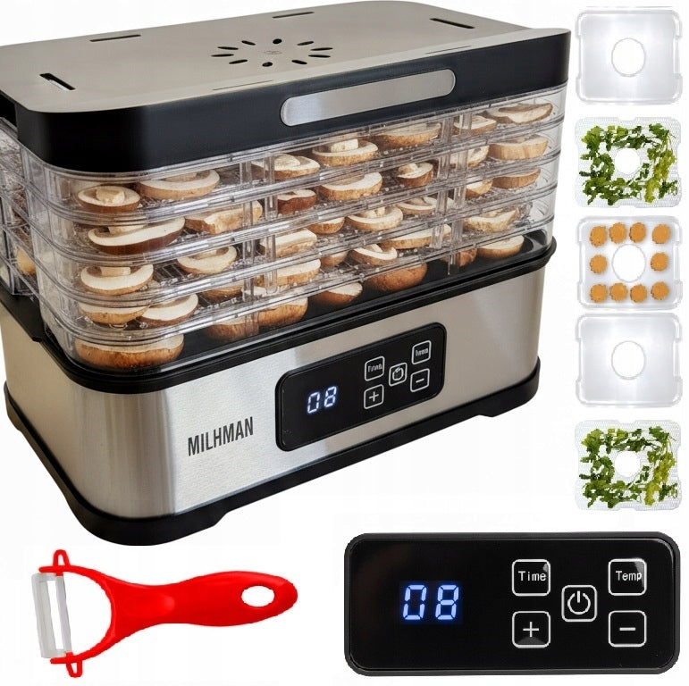 FOOD DRYER FOR FRUIT MUSHROOM 400W TIMER ADJUSTABLE 5 SIT