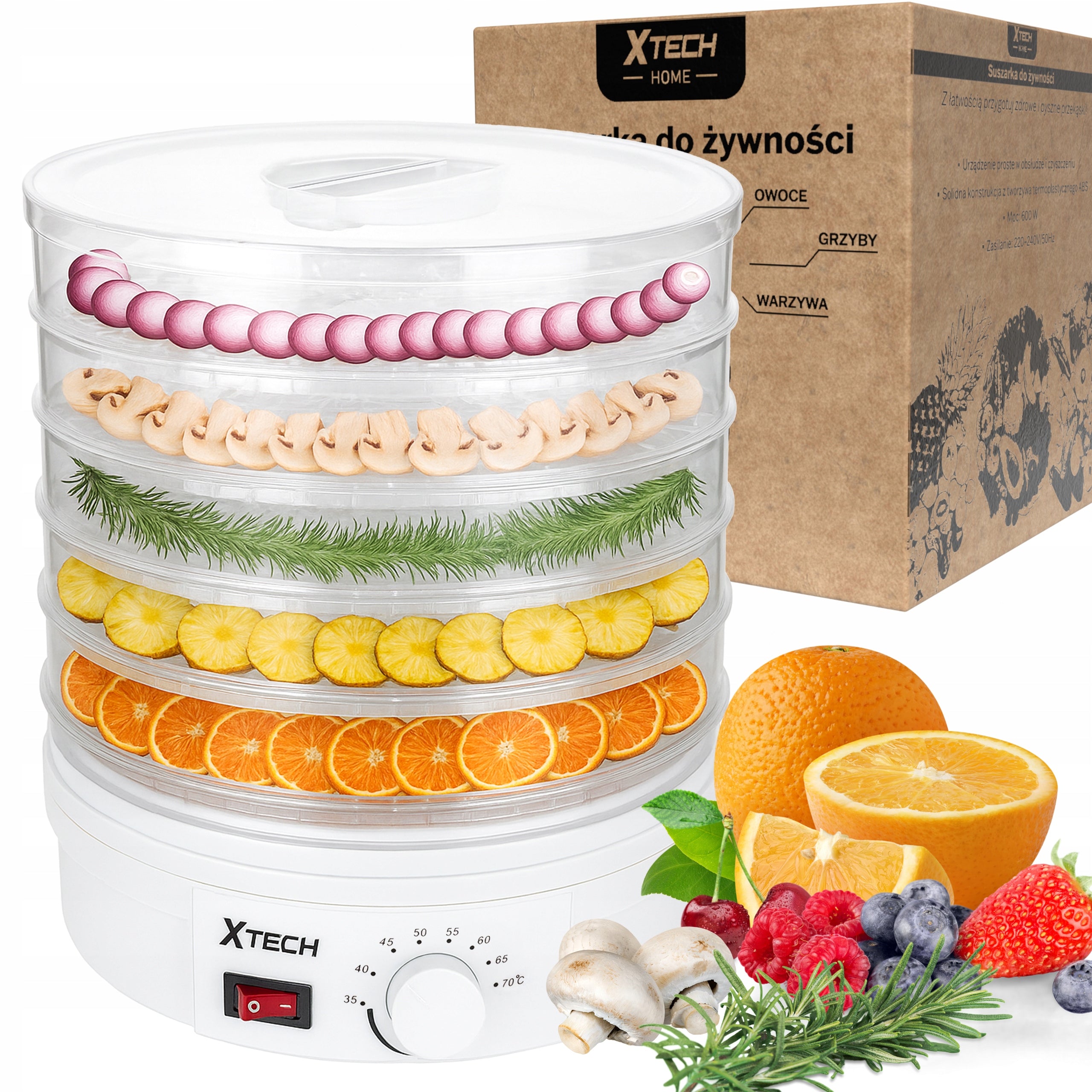 FOOD DRYER FOR MUSHROOM FRUIT VEGETABLE HERBS FOOD 5 LEVELS 600 IN