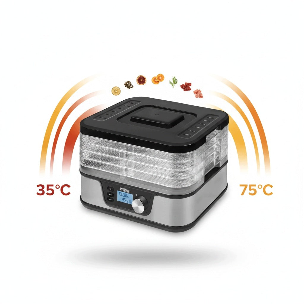 FOOD DRYER FOR VEGETABLE FRUIT MUSHROOMS 650W LCD - LARGE CAPACITY