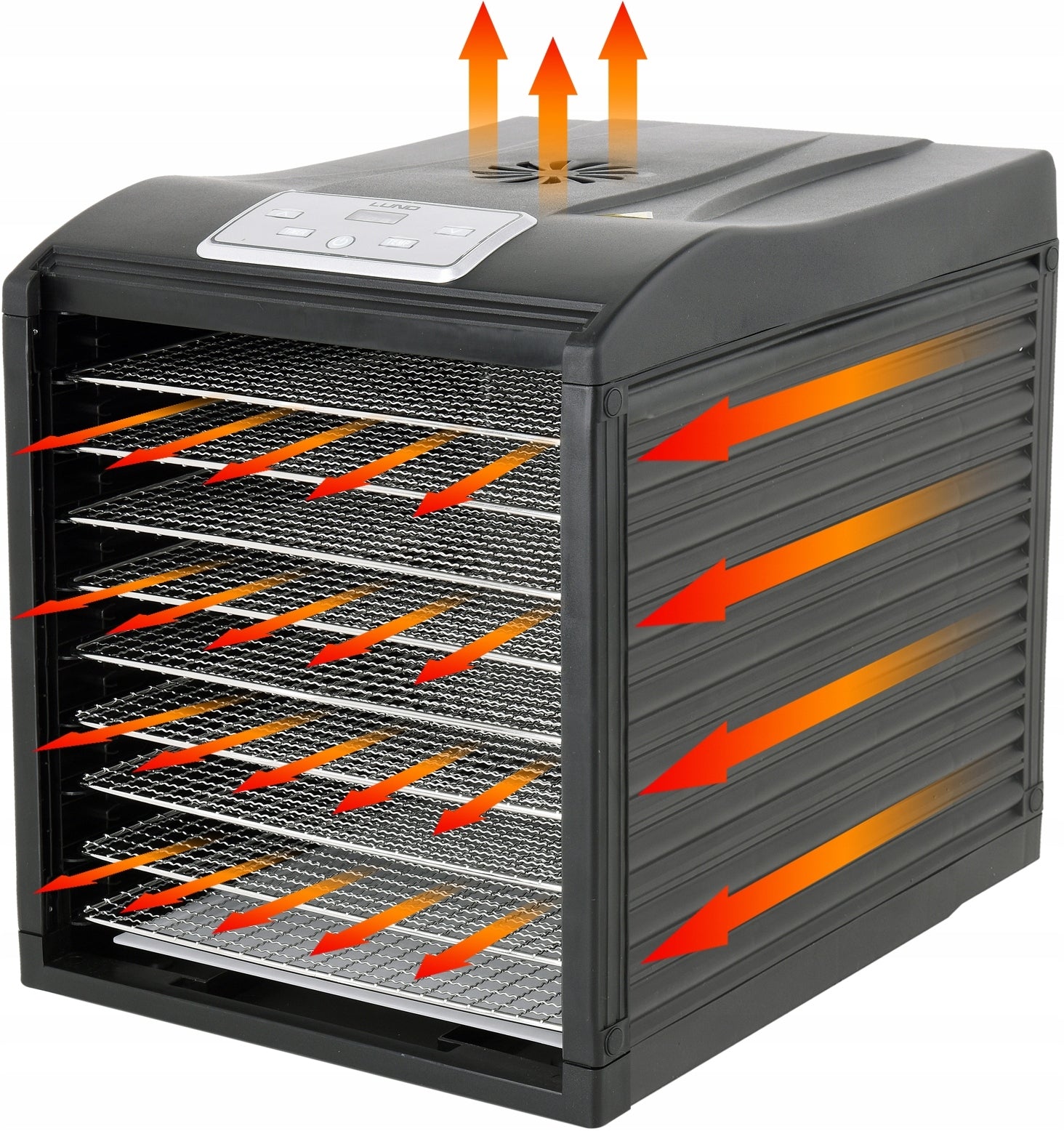 FOOD DRYER LUND 700 IN 9 SIEVES FOR VEGETABLE FRUIT MUSHROOMS STRONG Dominant color black