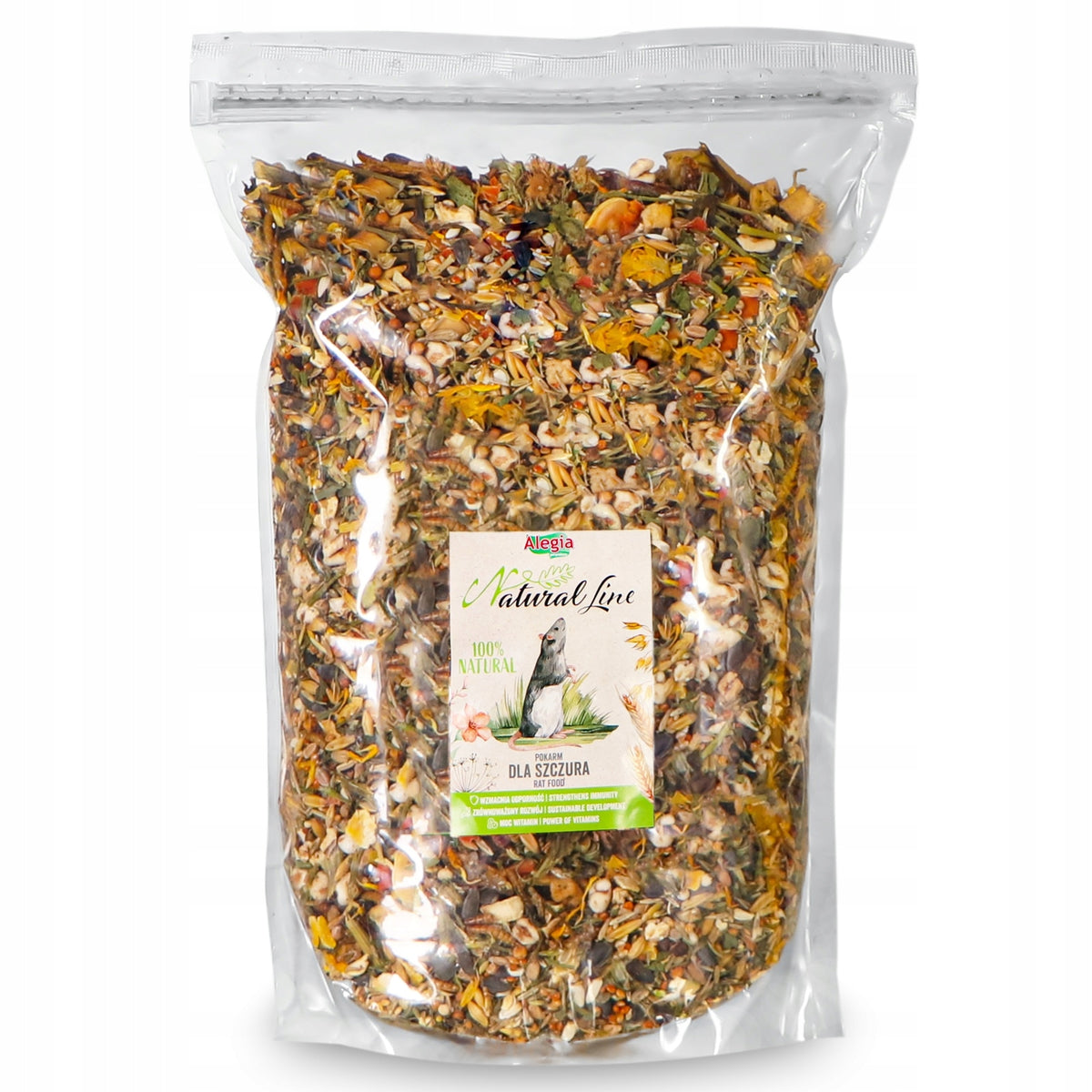 FOOD FOR RATS NATURAL FOOD COMPOSITION PROTEIN RODENTS 2.5KG QUALITY