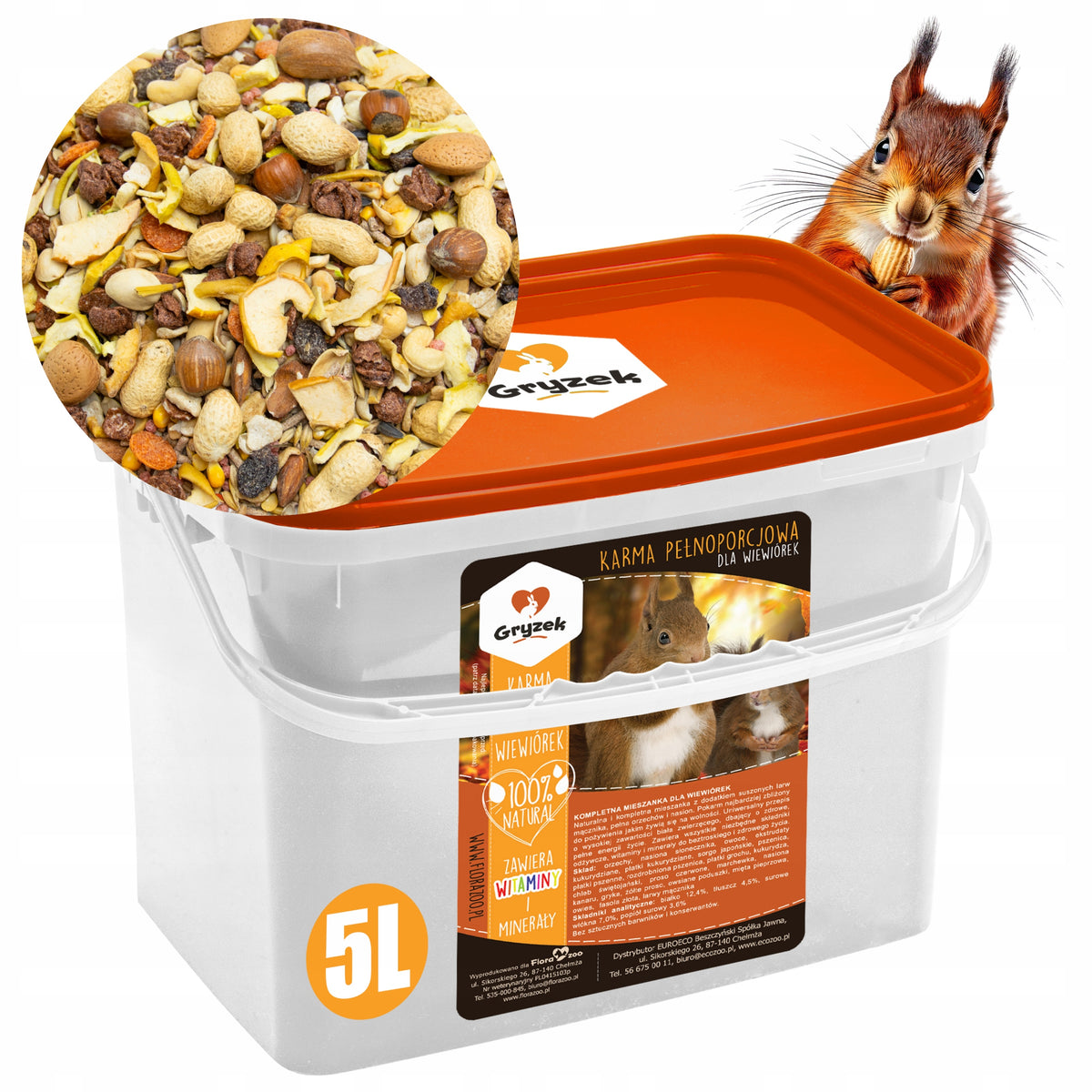 FOOD NUTS RICH MIX FOR RODENT SQUIRREL 5L