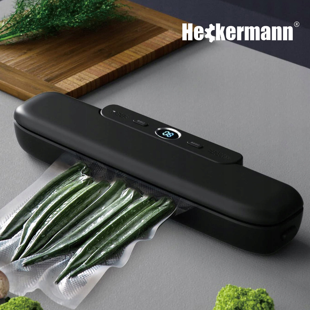 FOOD PACKAGING VACUUM SEALER FOOD PACKAGING MACHINE 120W FILM 6m Model JL-VS8808 Czarna