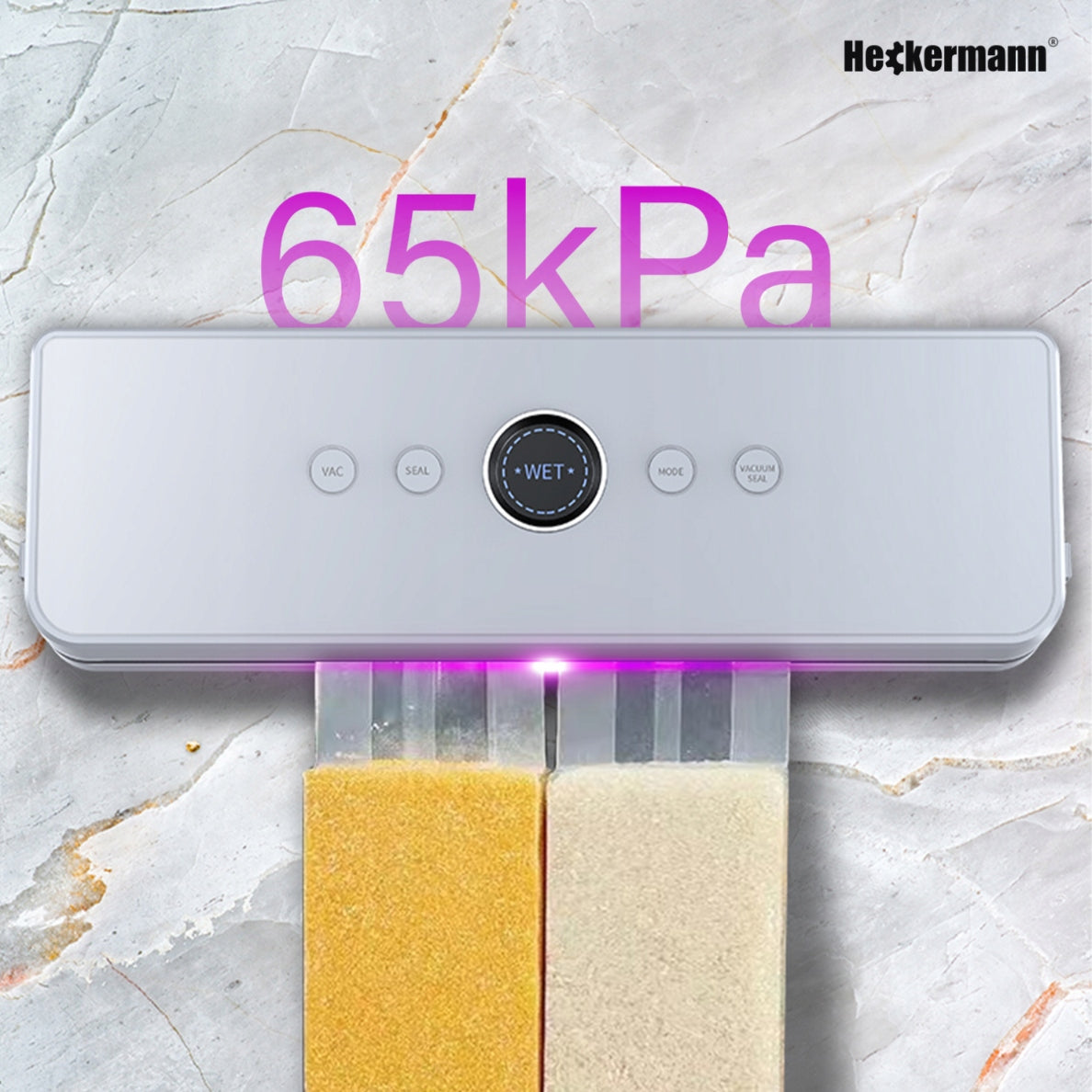 FOOD PACKAGING VACUUM SEALER PACKING MACHINE 120W WHITE Brand Heckermann