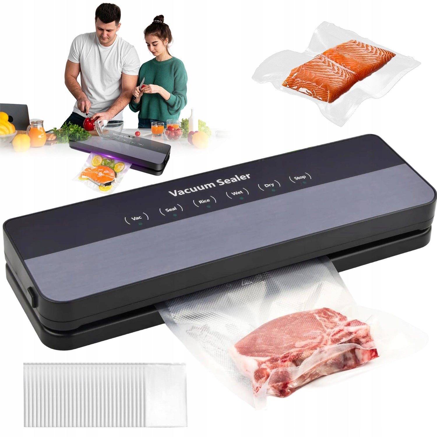 FOOD PACKAGING VACUUM WELDING MACHINE PACKING MACHINE 120W+30