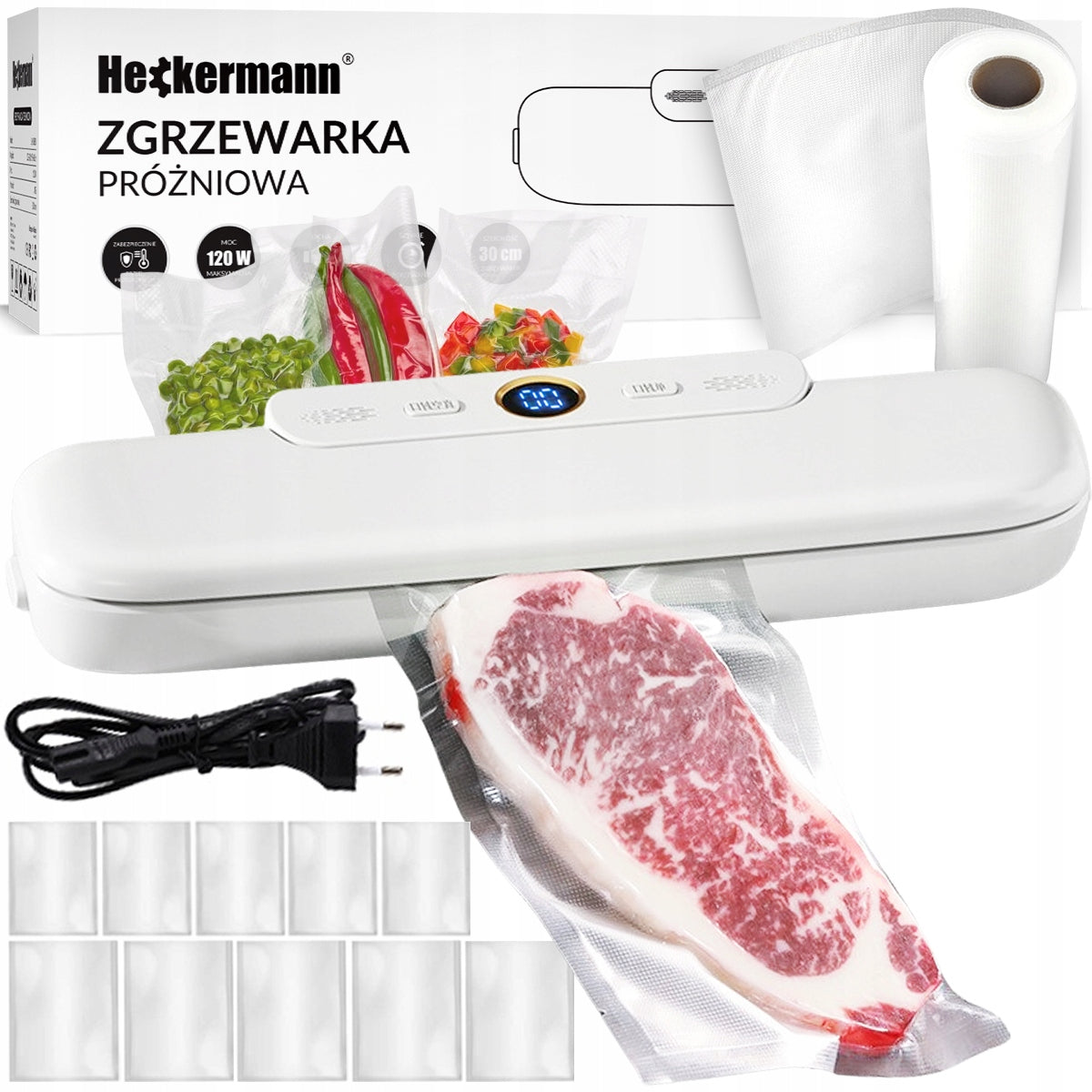 FOOD PACKAGING VACUUM WELDING MACHINE PACKING MACHINE 120W + FOIL