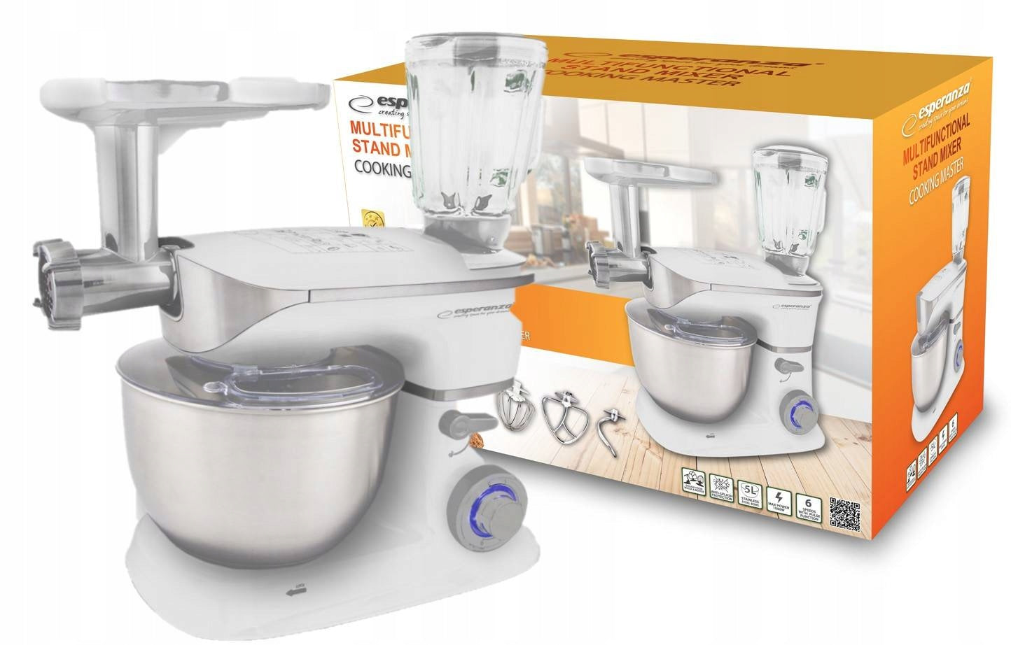FOOD PROCESSOR MIXER PLANETARY BLENDER MEAT MACHINE WITH LARGE BOWL Packaging status original