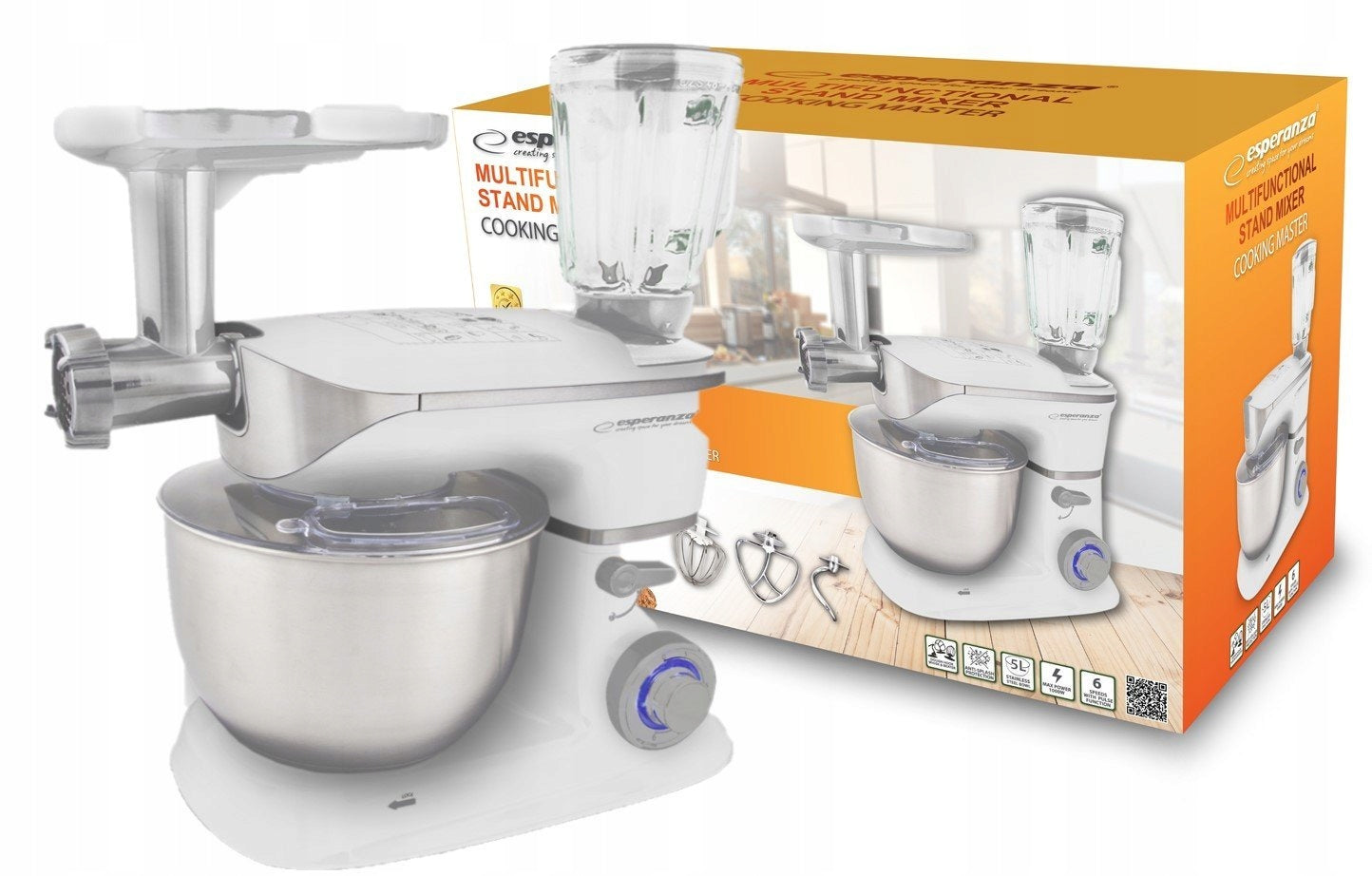 FOOD PROCESSOR MIXER PLANETARY BLENDER MEAT MACHINE WITH LARGE BOWL