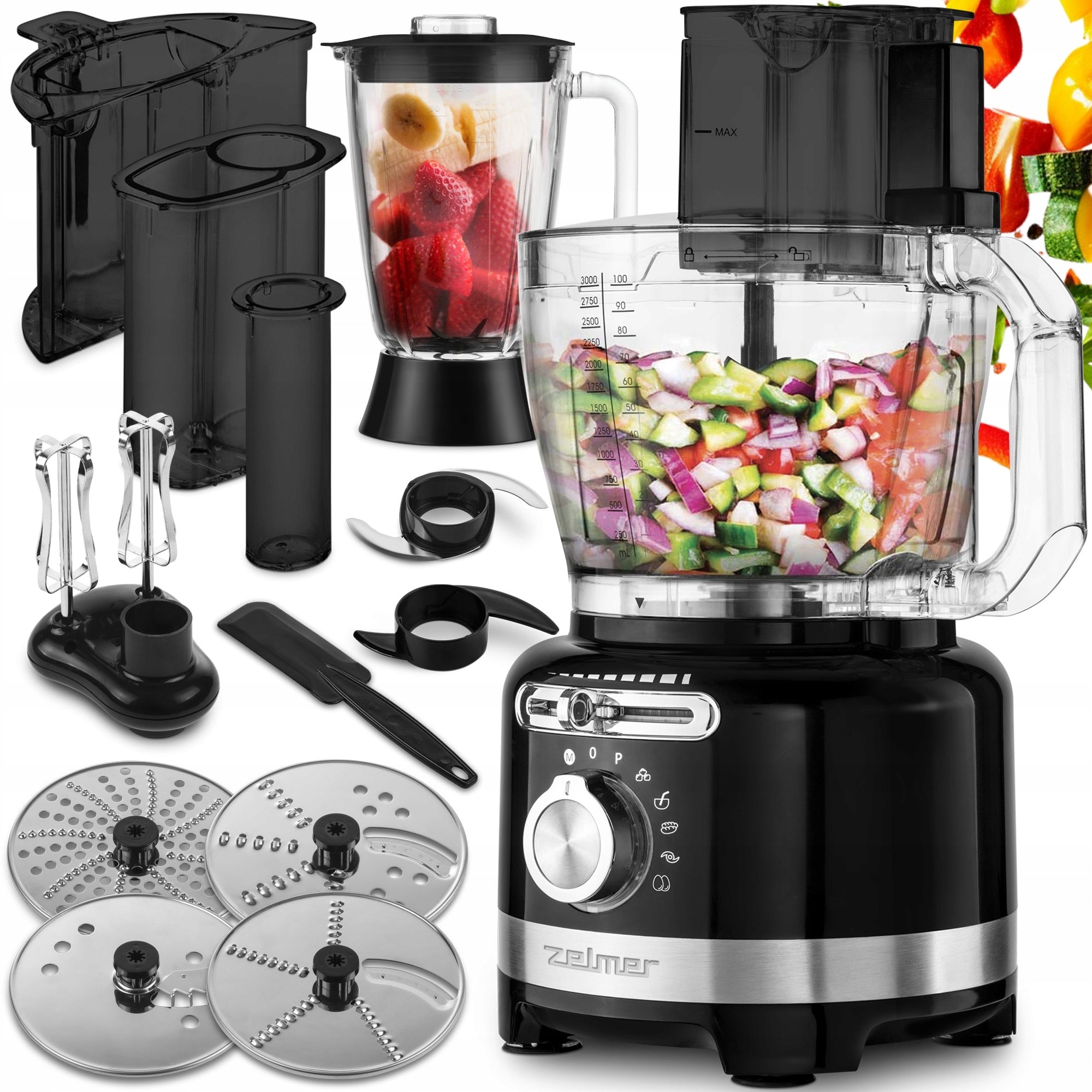 FOOD PROCESSOR MULTIFUNCTIONAL ZELMER BLENDER SHREDDING CHOPPING