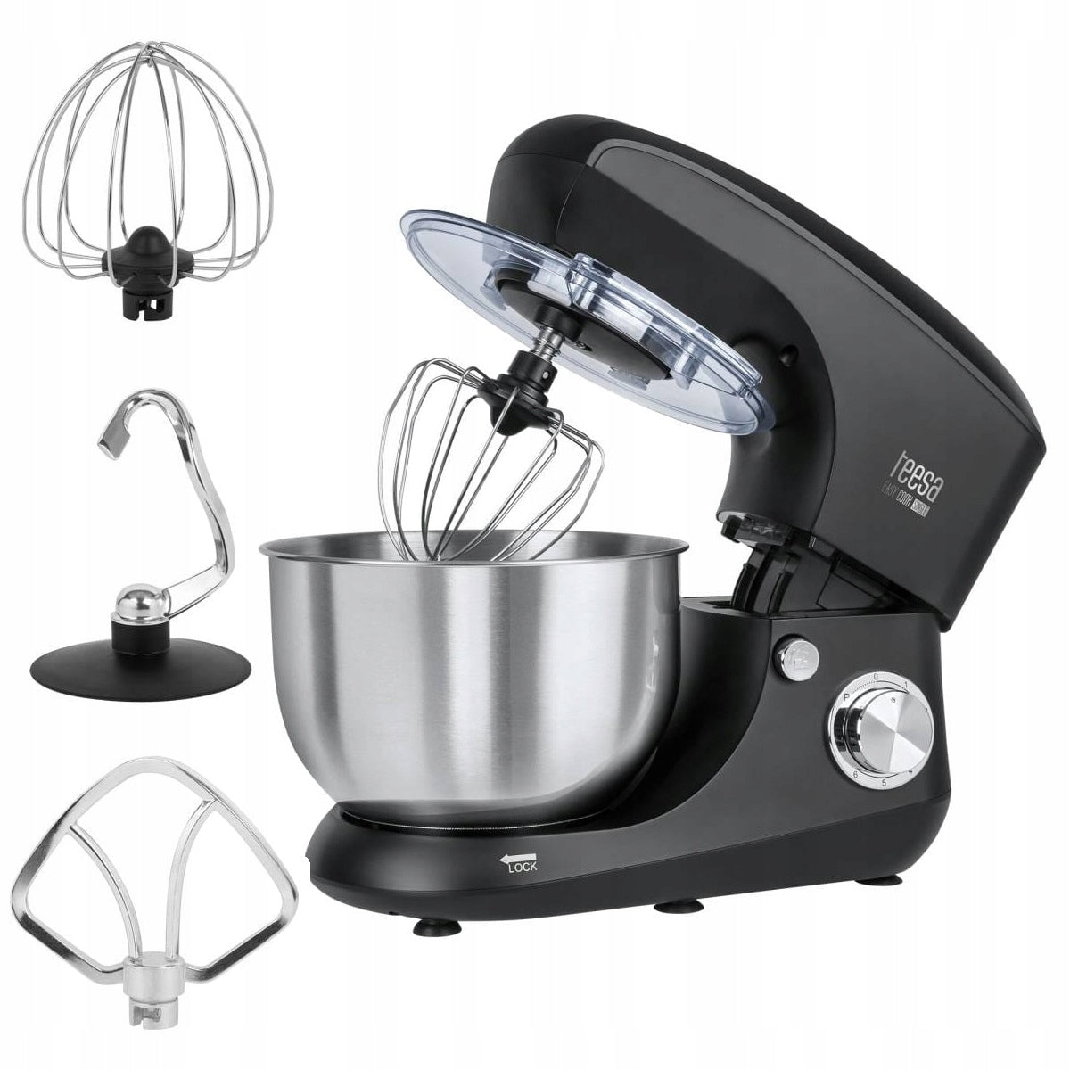 FOOD PROCESSOR PLANETARY JUMP PULSATING BLACK - ROTATING BOWL 5,5 L Brand Teesa