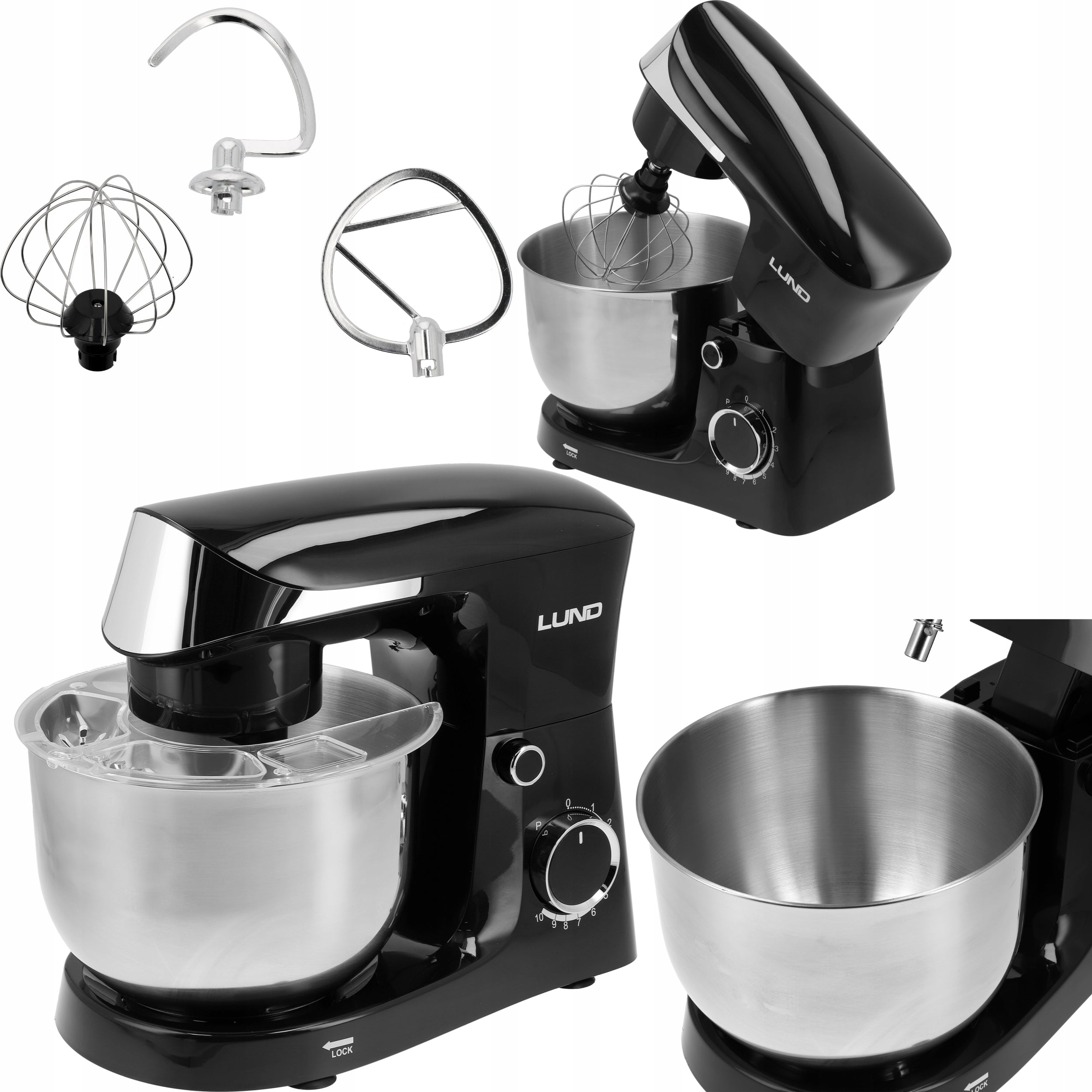 FOOD PROCESSOR PLANETARY MIXER 4L LUND POWER MAX. 2500W 10 SPEED BOWL