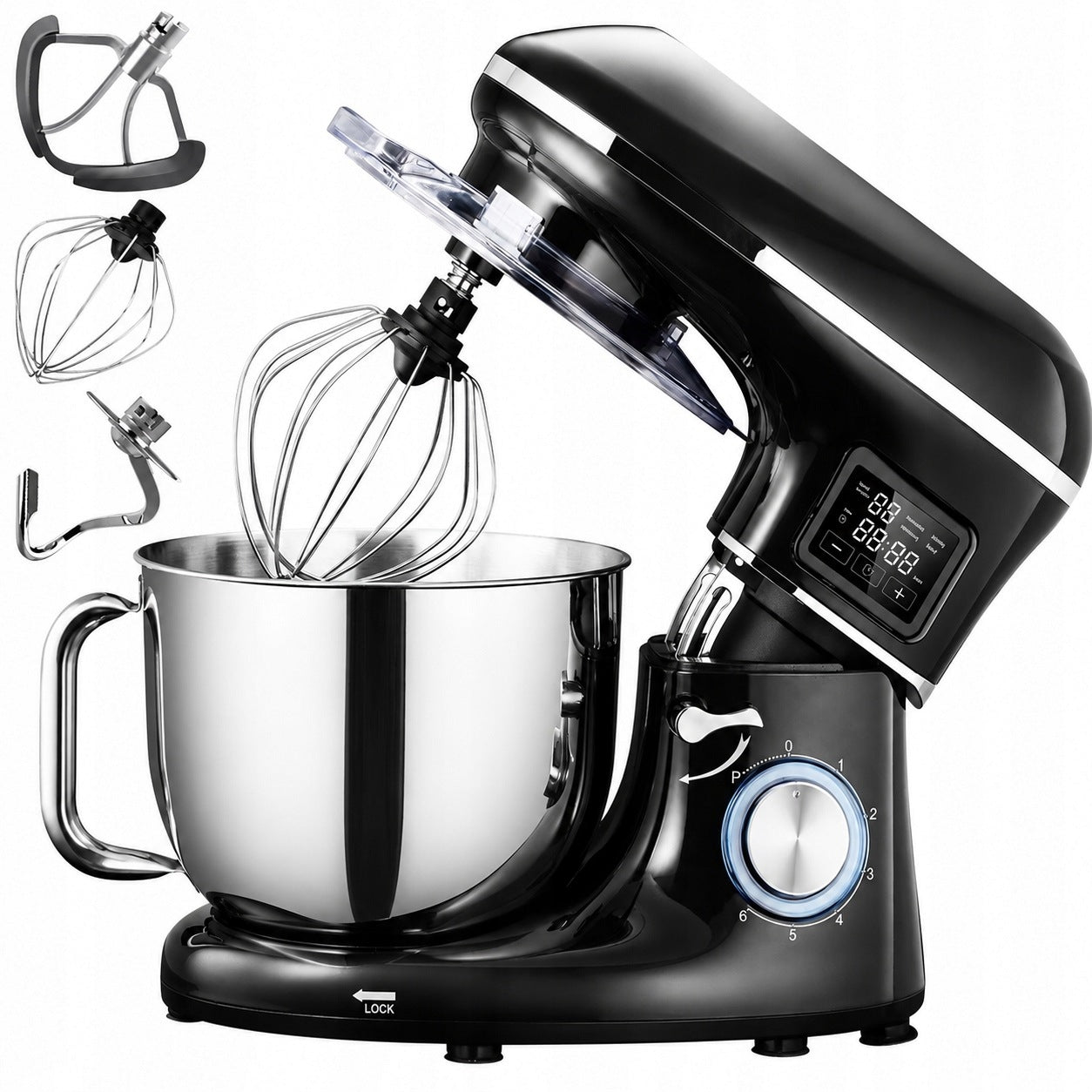 FOOD PROCESSOR PLANETARY MIXER KERCH MYCHEF HEATED BOWL BLACK 6,2L