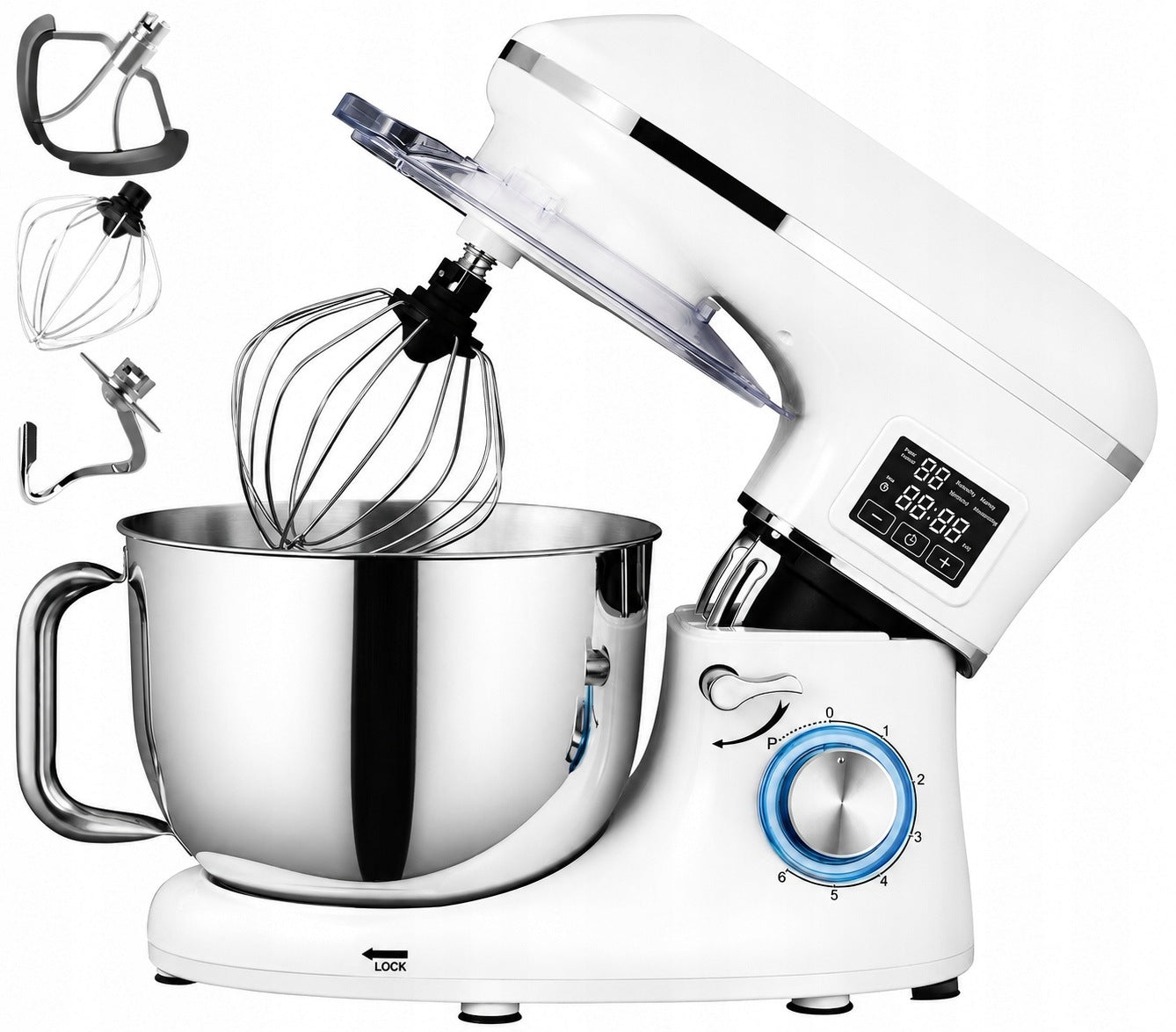 FOOD PROCESSOR PLANETARY MIXER KERCH MYCHEF HEATED BOWL WHITE 6,2L
