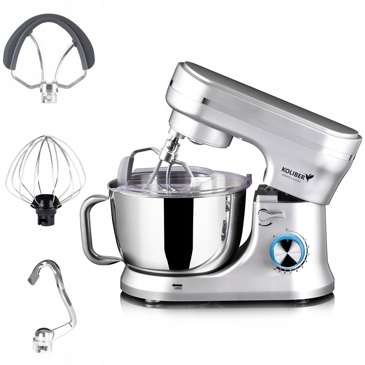 FOOD PROCESSOR PLANETARY MIXER KOLIBER X-2400-W 4.5L 6in1 MULTIFUNCTIONAL