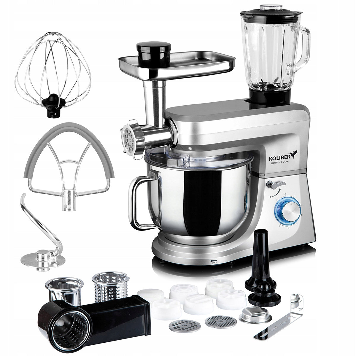 FOOD PROCESSOR PLANETARY MIXER KOLIBER X-3500-W 8L 21IN1 MULTIFUNCTIONAL