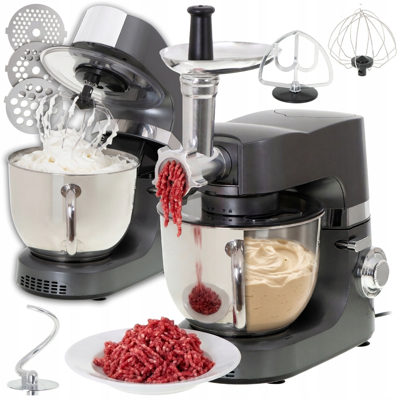 FOOD PROCESSOR PLANETARY MIXER MULTIFUNCTION BOWL 7L 2200W 7 SPEED