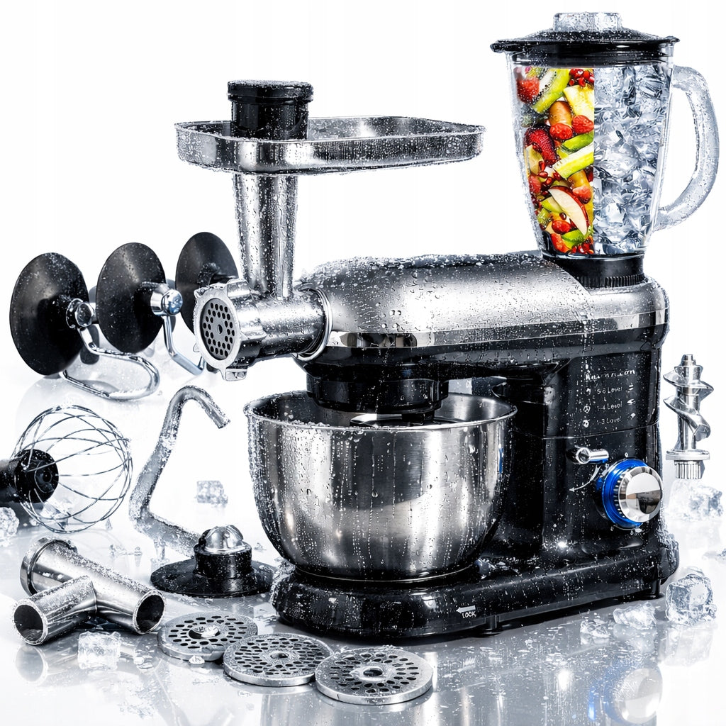 FOOD PROCESSOR PLANETARY MIXER WITH MEAT GRINDER AND COCKTAIL MAKER