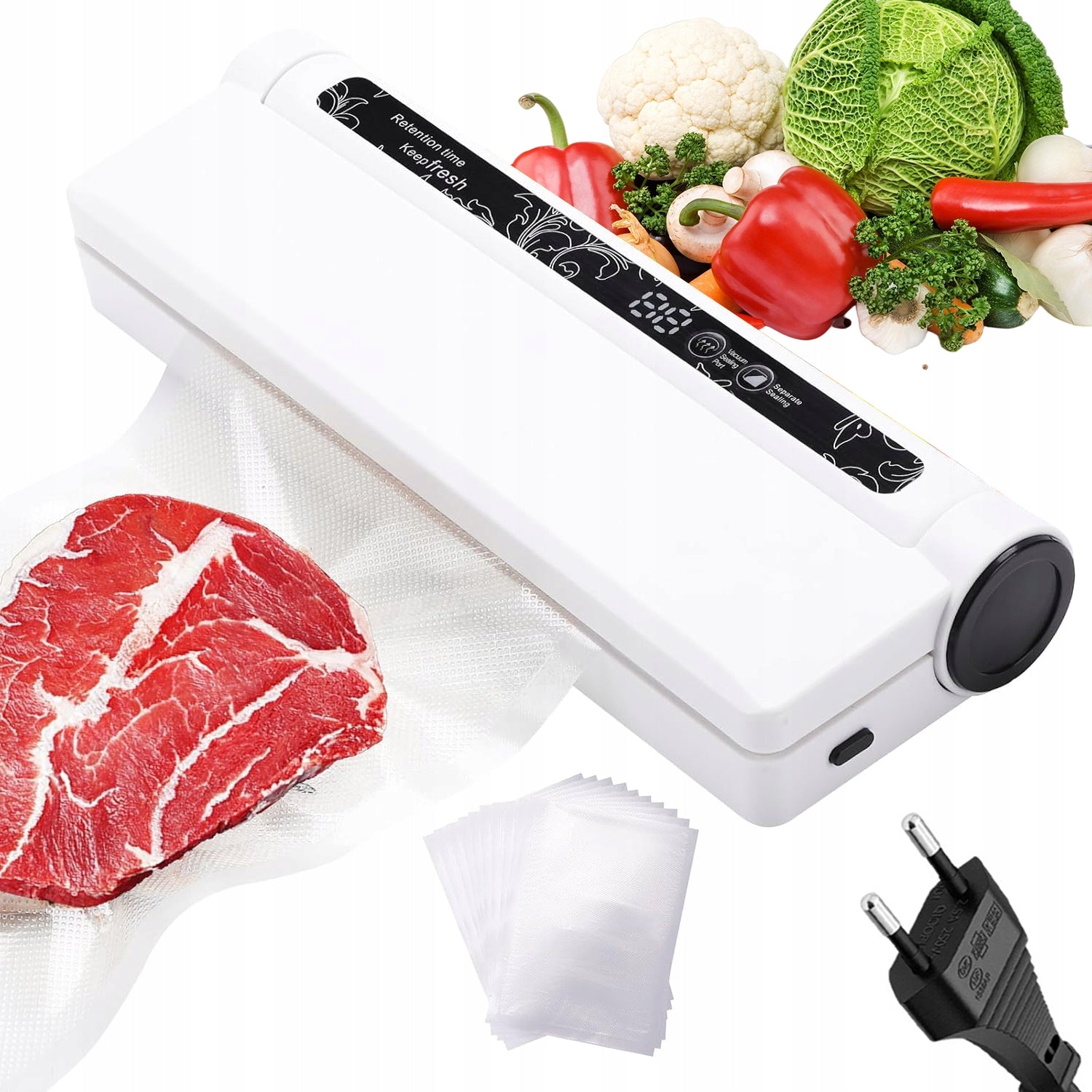 FOOD VACUUM PACKER 62KPA DIGITAL TIMER 20 BAGS COMPACT