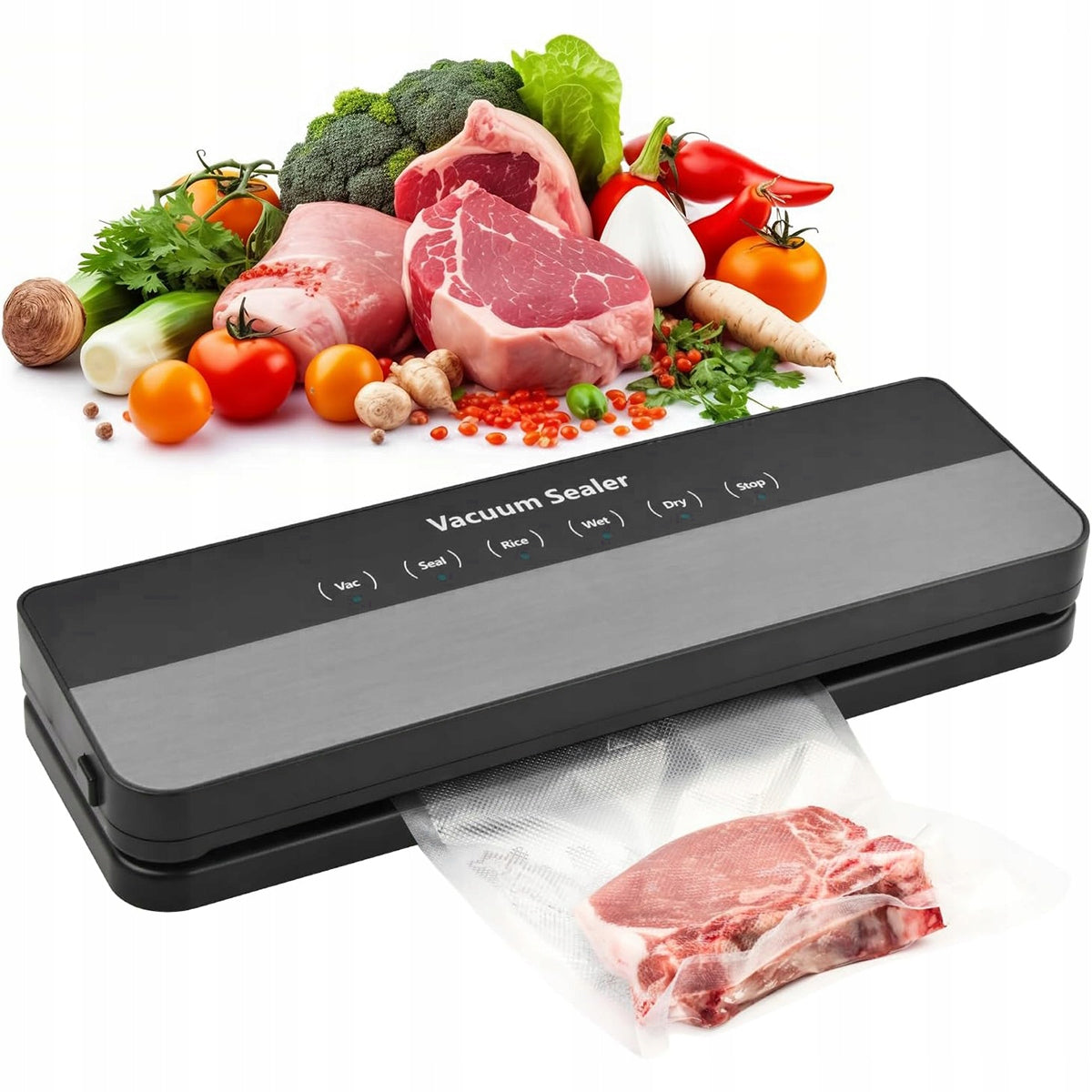 FOOD VACUUM PACKER WELDING MACHINE + 30 POUCHES