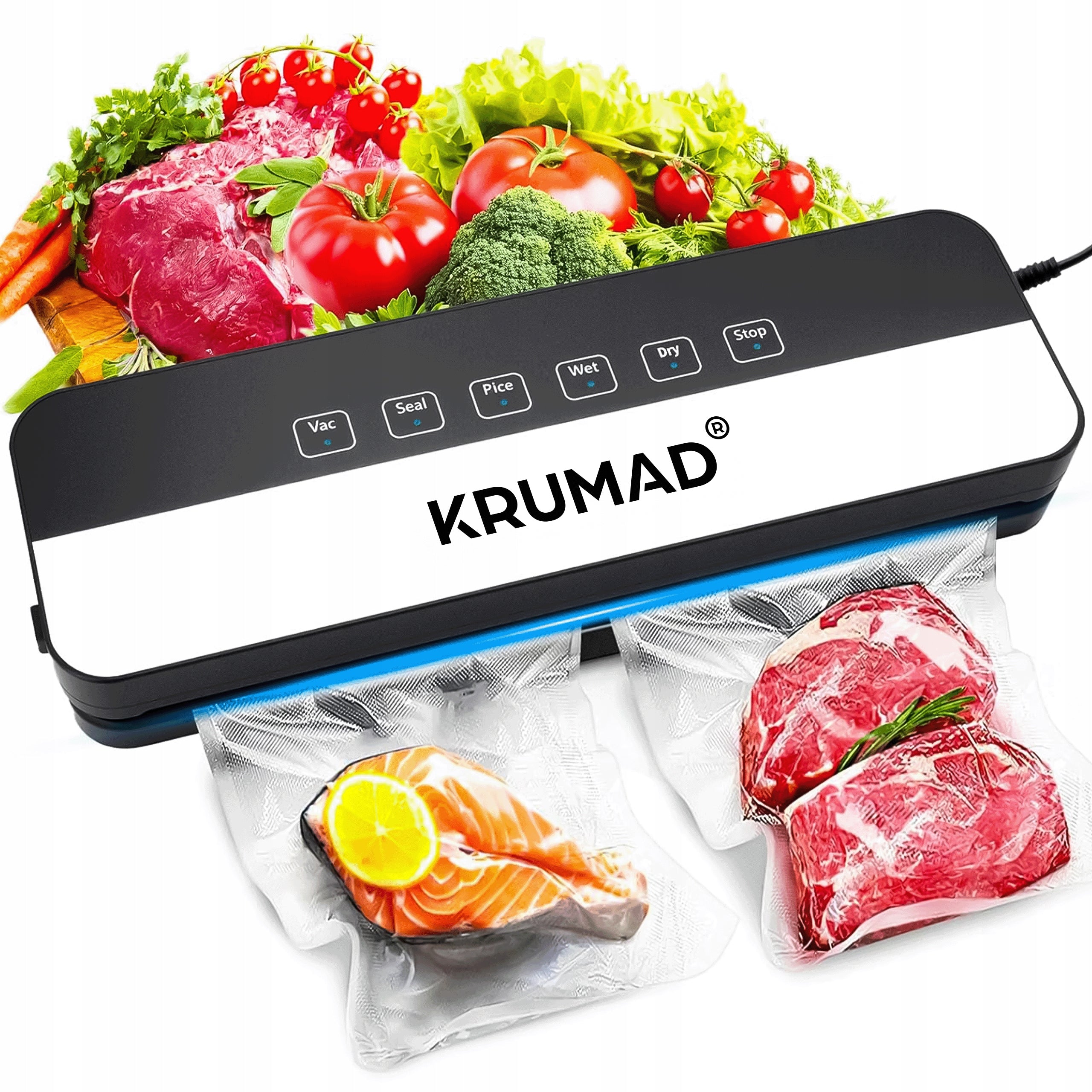 FOOD VACUUM WELDING MACHINE AUTOMATIC FOOD PACKAGING MACHINE + FOIL Packaging status original