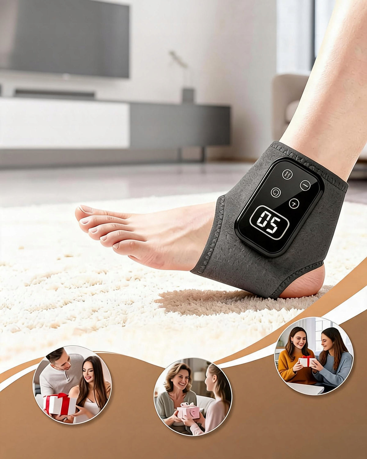 FOOT AND ANKLE MASSAGER COMPACT PORTABLE IDEAL FOR TRAVEL AND OFFICE Kind other
