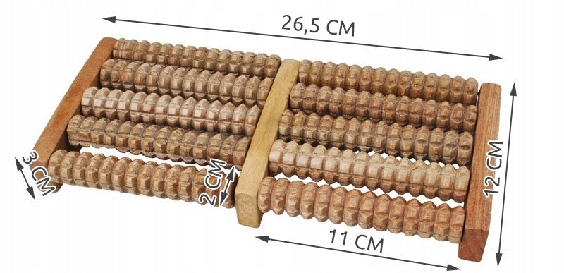 FOOT MASSAGER TRADITIONAL WOODEN ROLLER Color brown