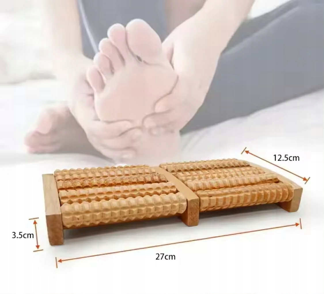 FOOT ROLLER WOODEN FOOT FATIGUE NATURAL REFLEXOLOGY MASSAGER Manufacturer code MASAŻER DO STÓP DREWNIANY