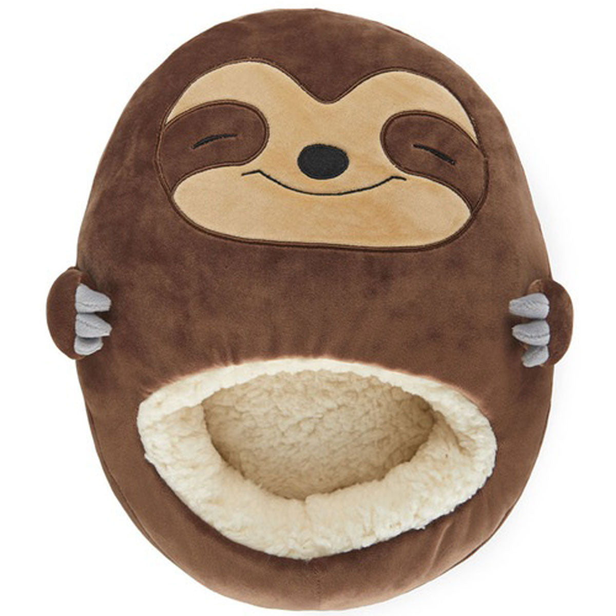 FOOT WARMER PLUSH TOY SLOTH LARGE STUFFED ANIMAL GIFT FOR MOM AND BABY Color brown
