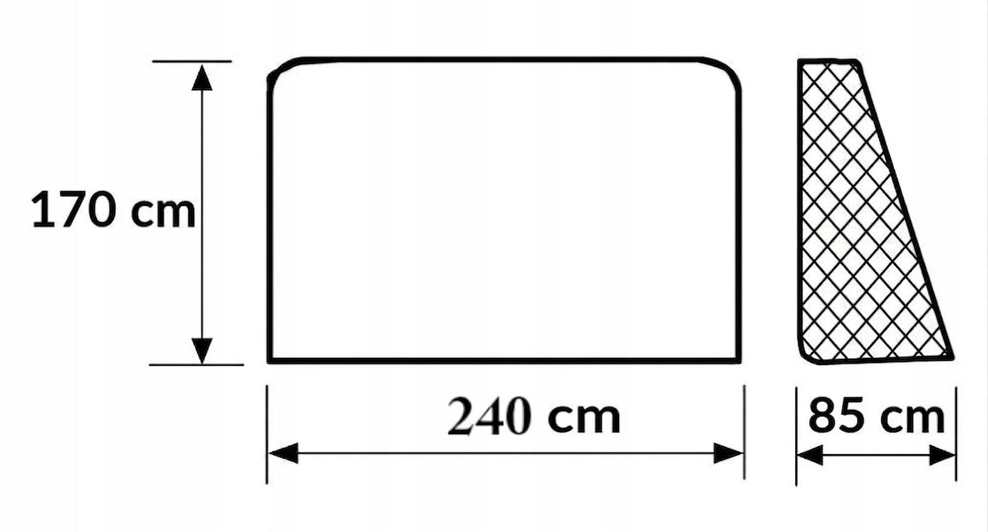 FOOTBALL GOAL LARGE 240x170 METAL WITH NET FOR FOOTBALL JET5 BLACK Product height 170 cm