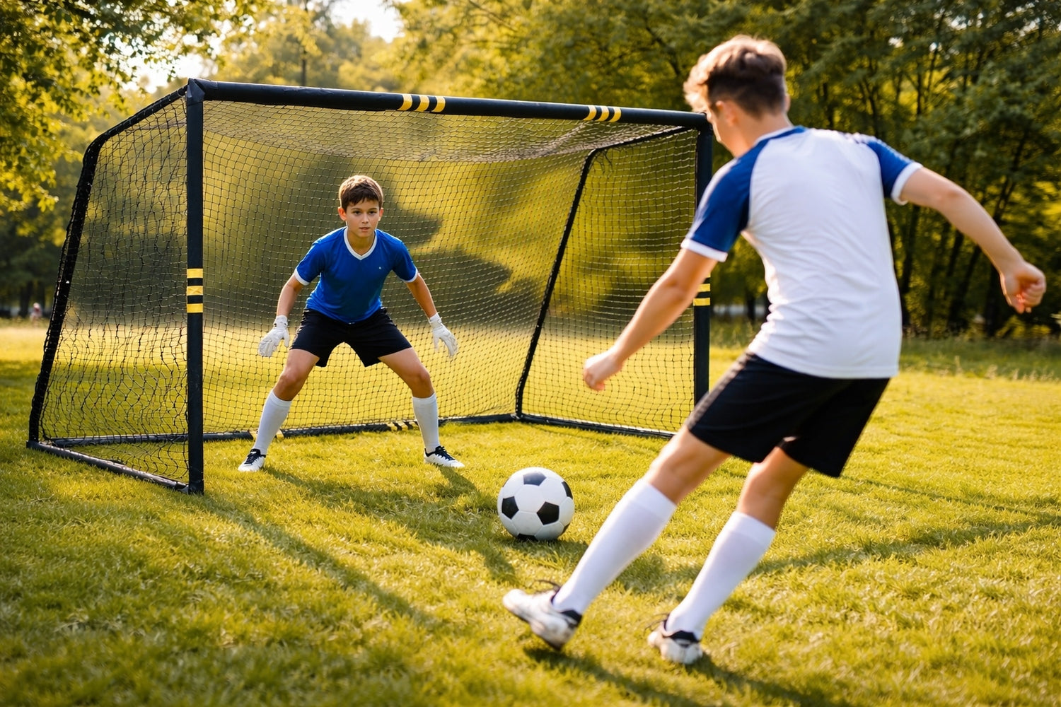 FOOTBALL GOAL METAL STABLE FOOTBALL TRAINING LARGE 240x160 Brand Madej