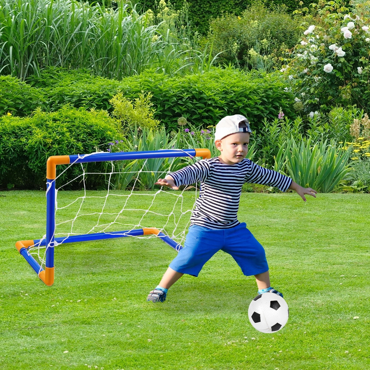 FOOTBALL GOAL TRAINING FOOTBALL SET TO ASSEMBLE FOR CHILDREN Brand MalPlay