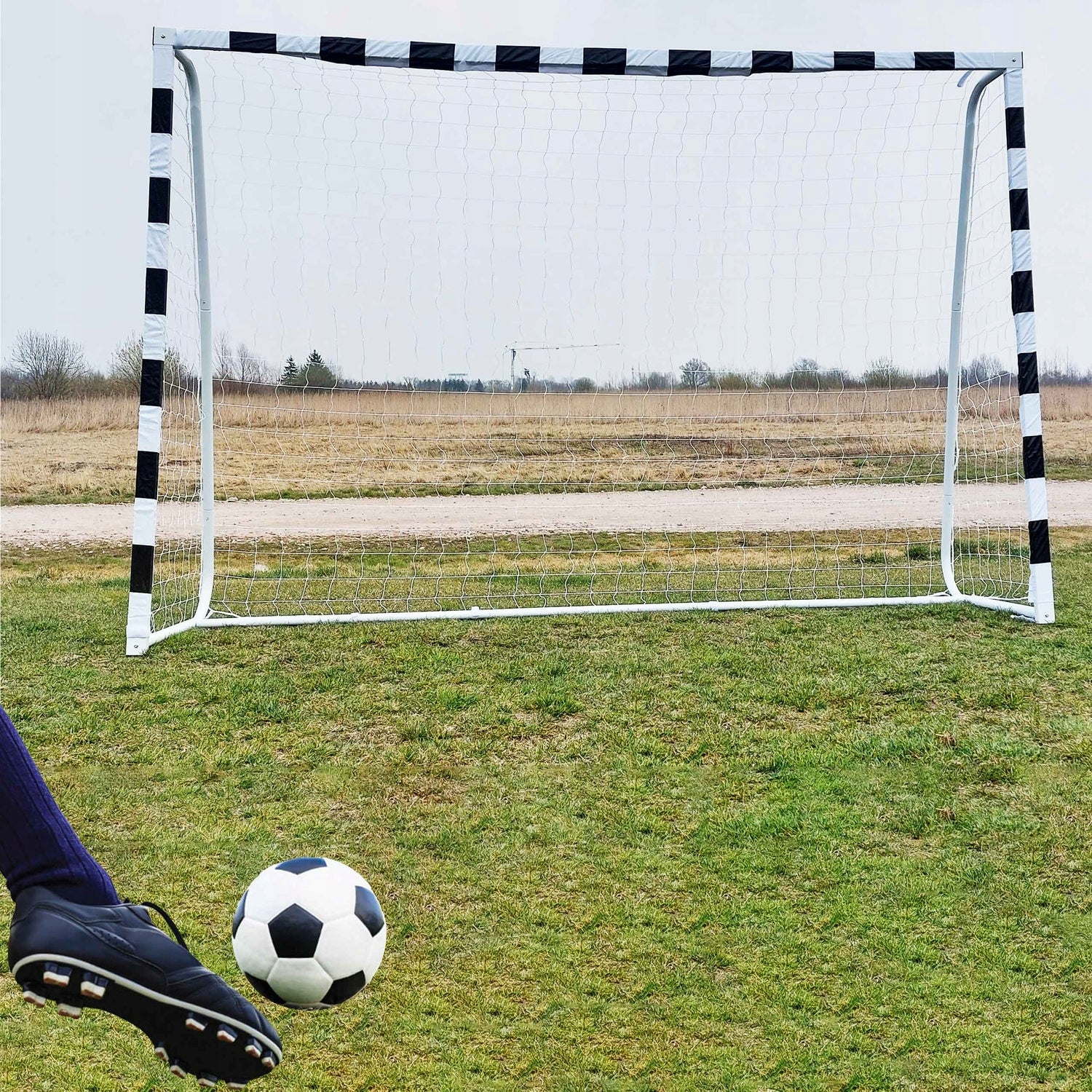 FOOTBALL GOAL WITH MESH METAL LARGE 300x200 STRONG FOR FOOTBALL JET5 Kid's age 3+ years
