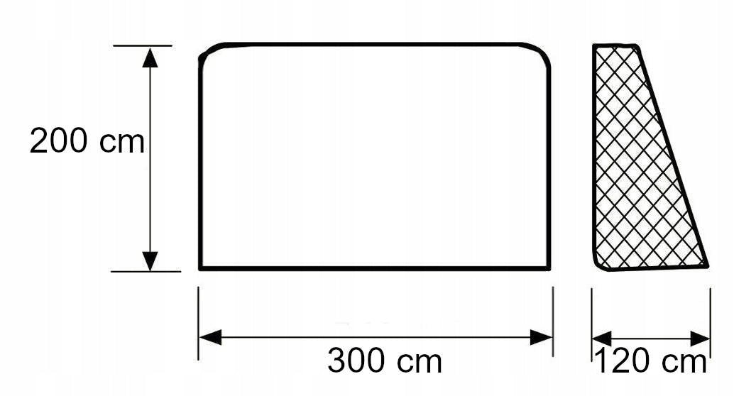 FOOTBALL GOAL WITH MESH METAL LARGE 300x200x120 XXL TRAINING JET5 Product height 200 cm