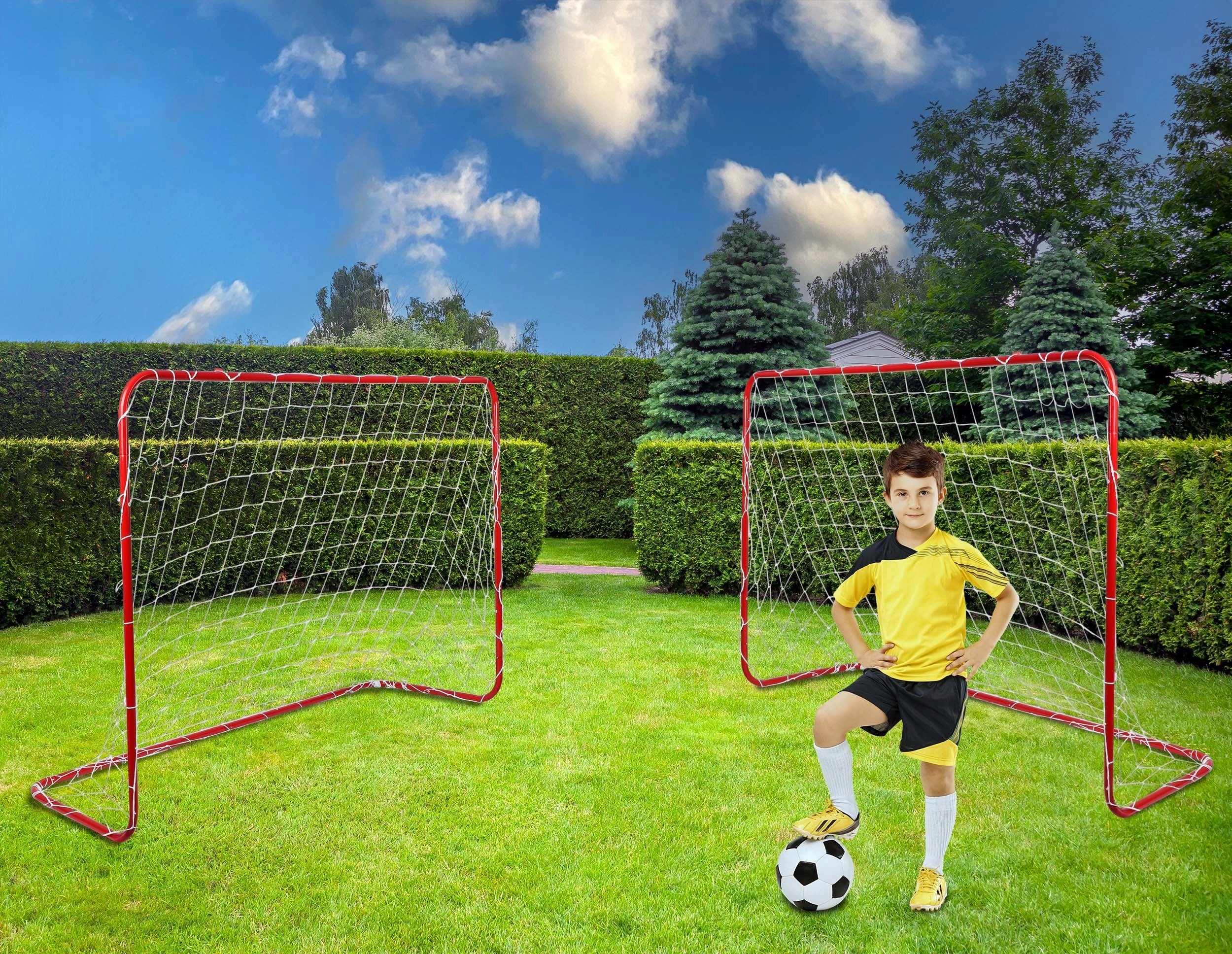 FOOTBALL GOALS FOR KIDS TRAINING PORTABLE SET OF 2x EAN (GTIN) 5905523061147