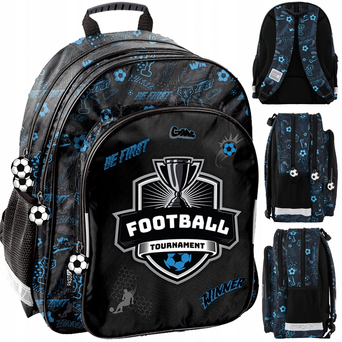FOOTBALL School Backpack for Grades 1-3 Elementary Schools Paso Football Boys