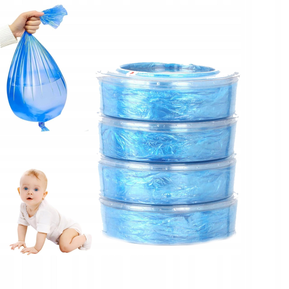 FOR ANGELCARE REFILLS REFILL FOR DIAPER BASKET DIAPER BAGS x4