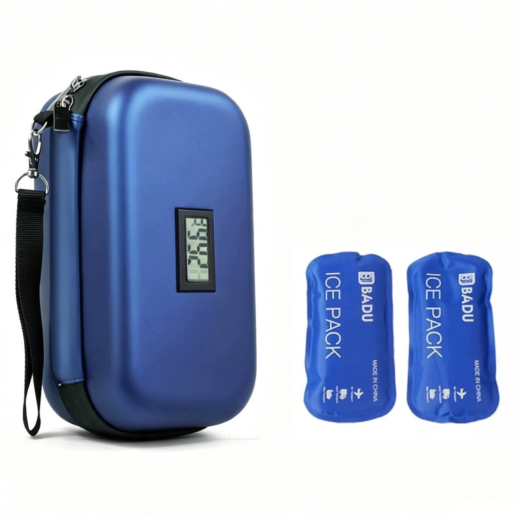 FOR COOLING INSULIN CASE WITH THERMOMETER 2 GEL CARTRIDGES TRAVEL
