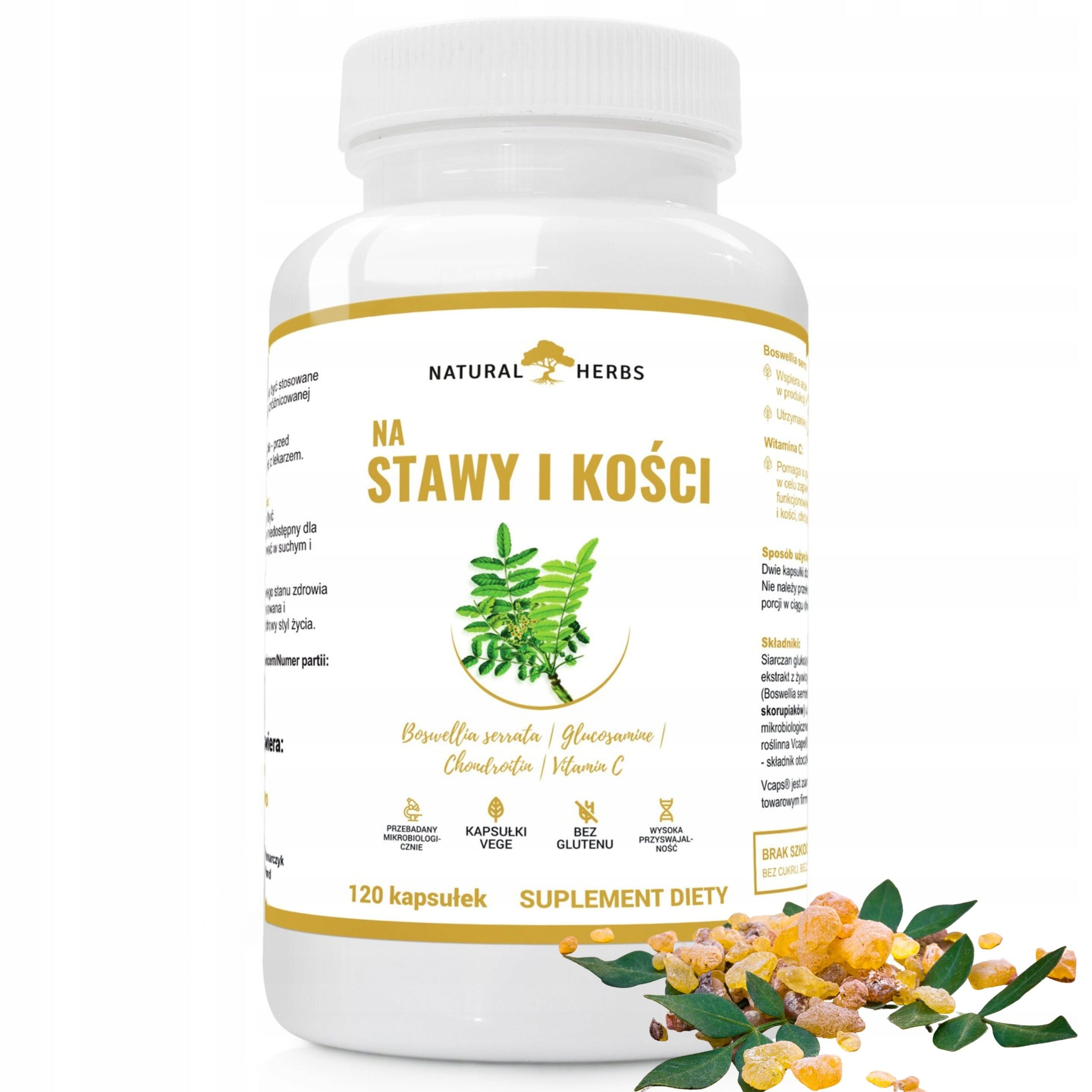 FOR JOINTS AND BONES Vitamin C Boswellia glucosamine Immunity Joints 120k EAN (GTIN) 5903661237998